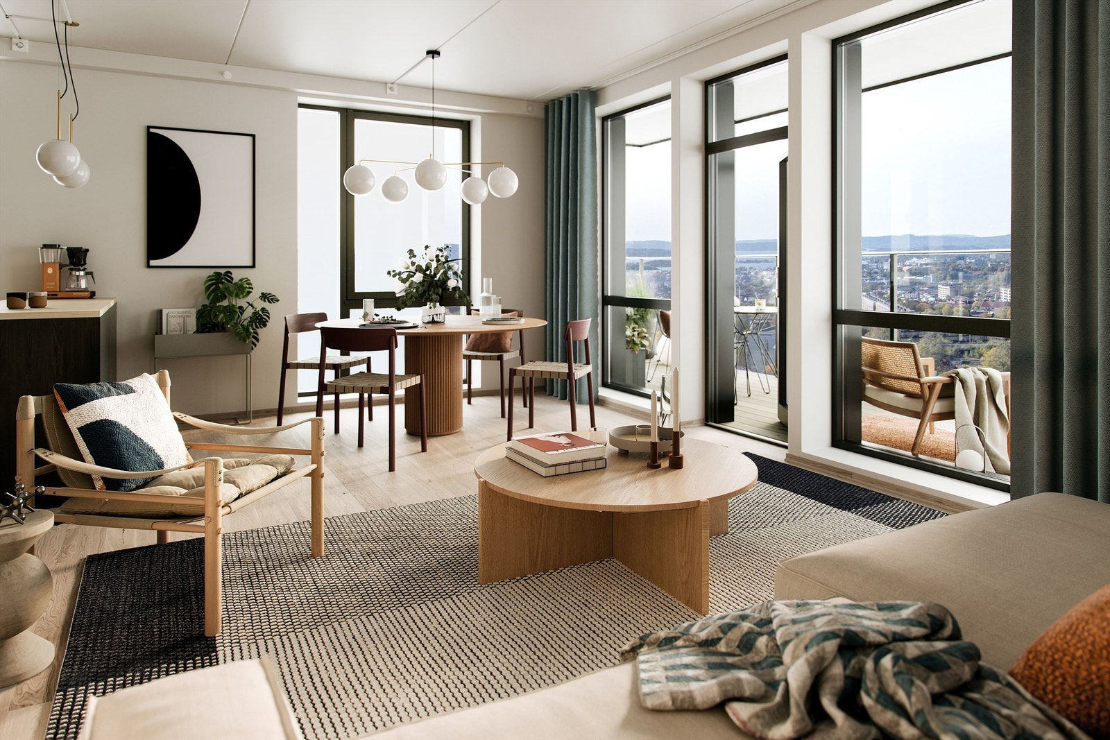 Moderne og lyse leiligheter med meget gode bokvaliteter. Illustrasjonsbilde, avvik kan forekomme. Galleribilde