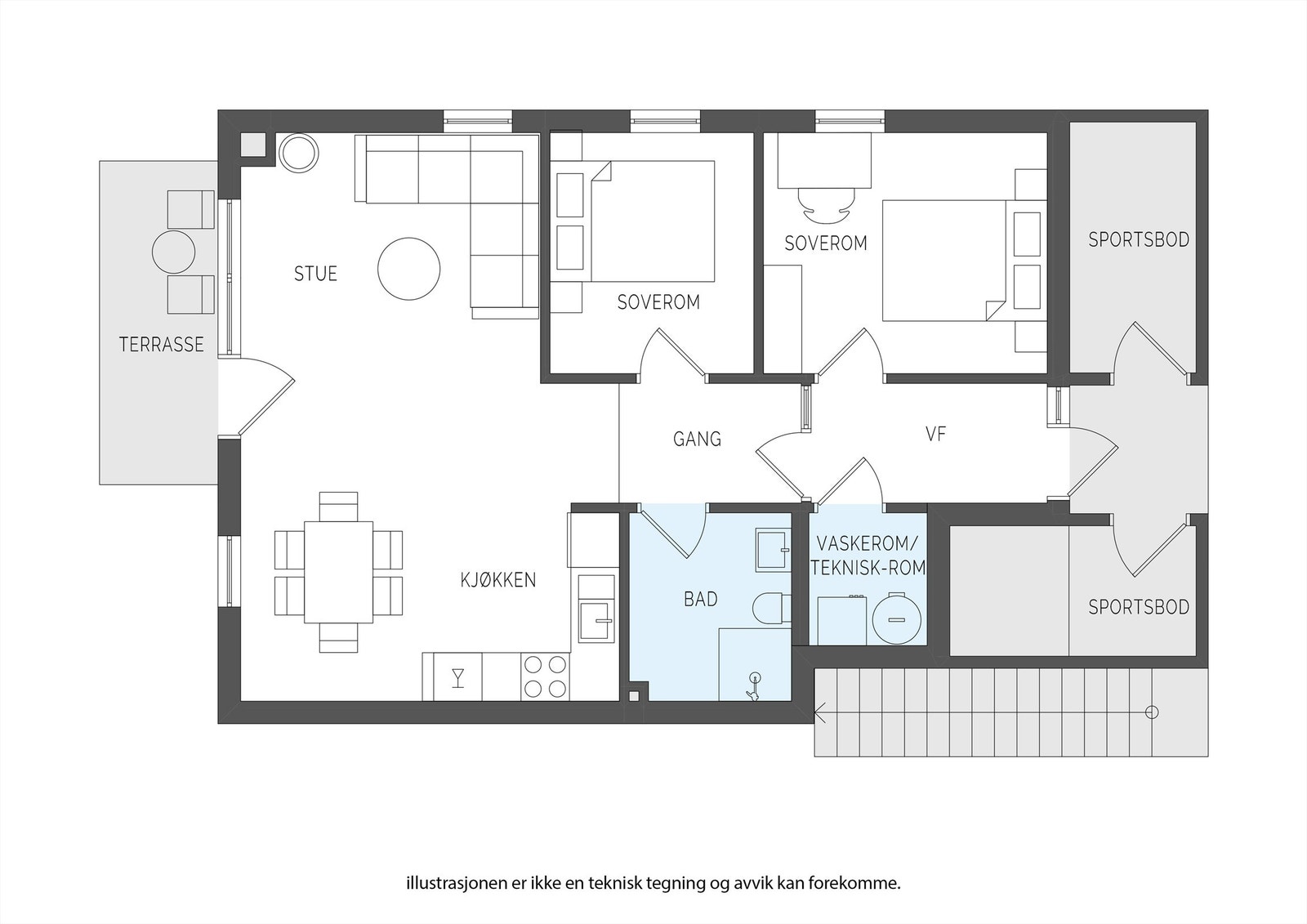 Plantegning - 1.etasje Galleribilde