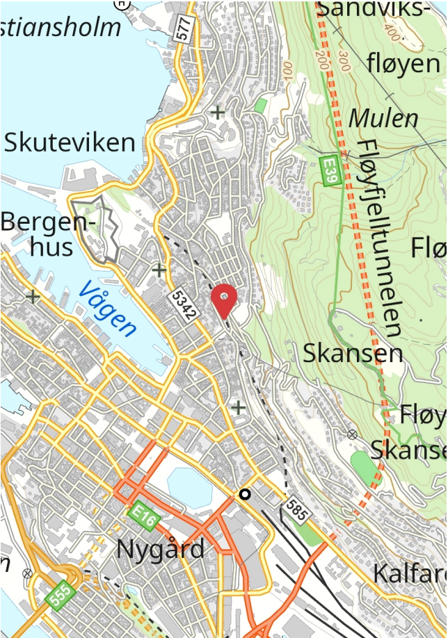 Lokalisasjon i sentrum Galleribilde