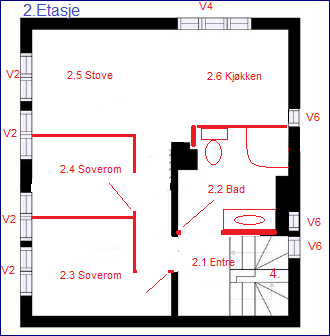 2 etasje plantegning Galleribilde