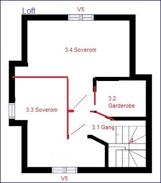 3 etasje plantegning Galleribilde