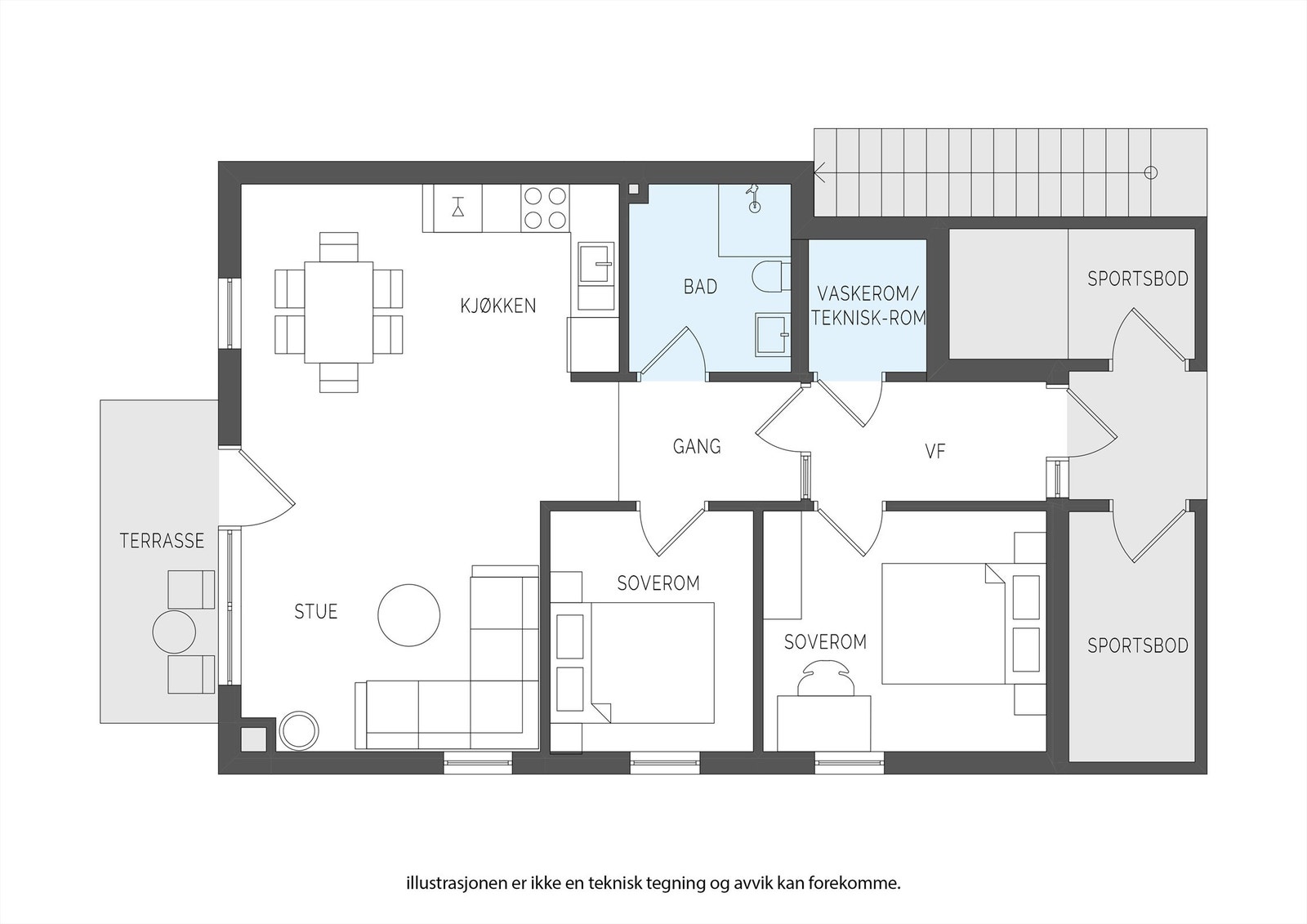 Plantegning - 1.etasje Galleribilde