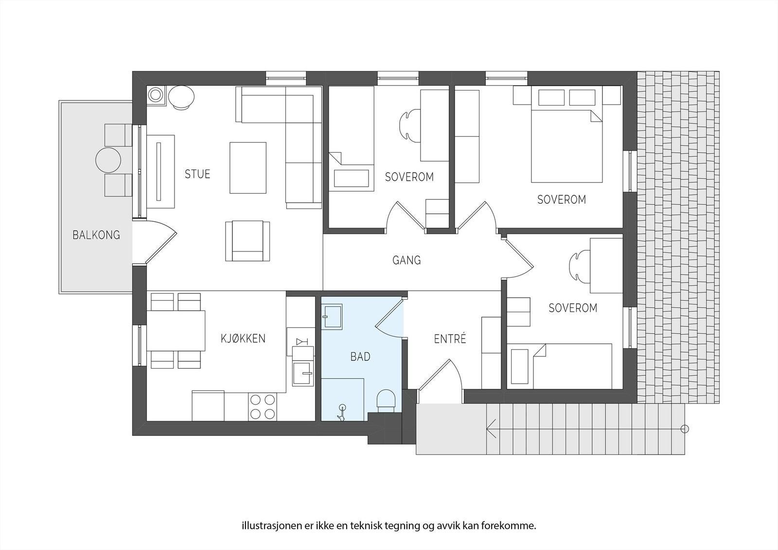Plantegning - 1.etasje Galleribilde