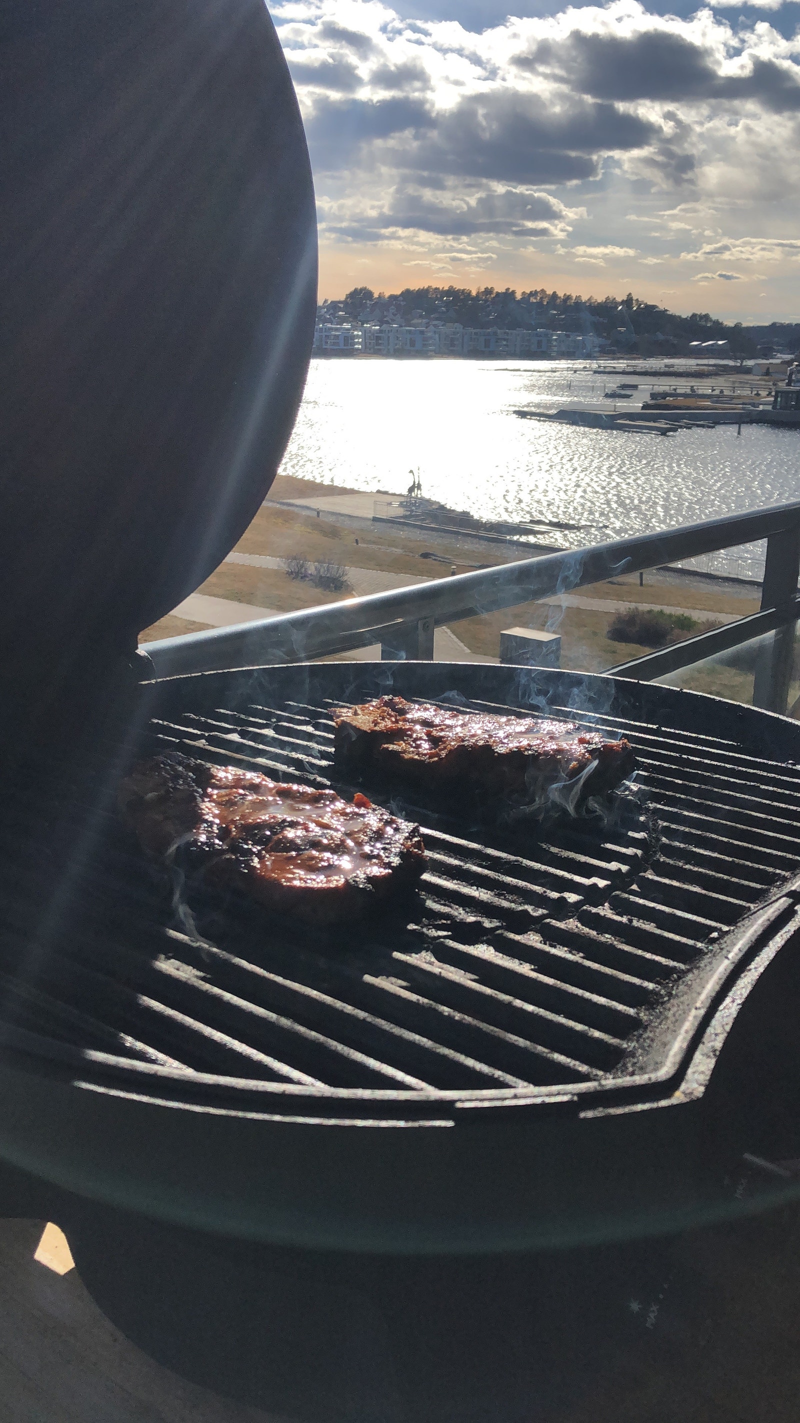 Gassgrill ute på verandaen. Lage middagen her? Galleribilde