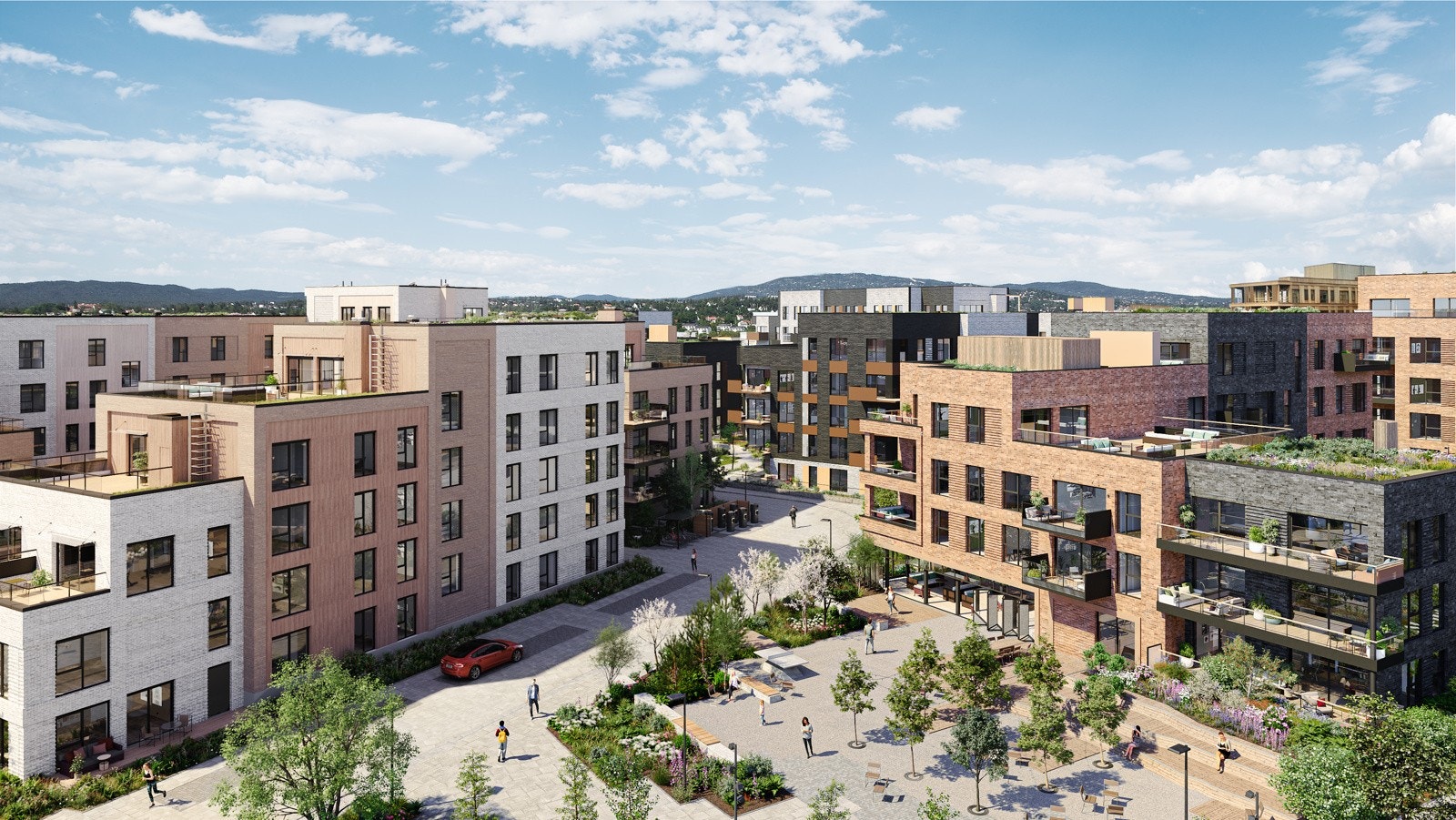 I hjertet av Storøykilen ligger torget med felleslokale til bruk for Storøykilens beboere Galleribilde