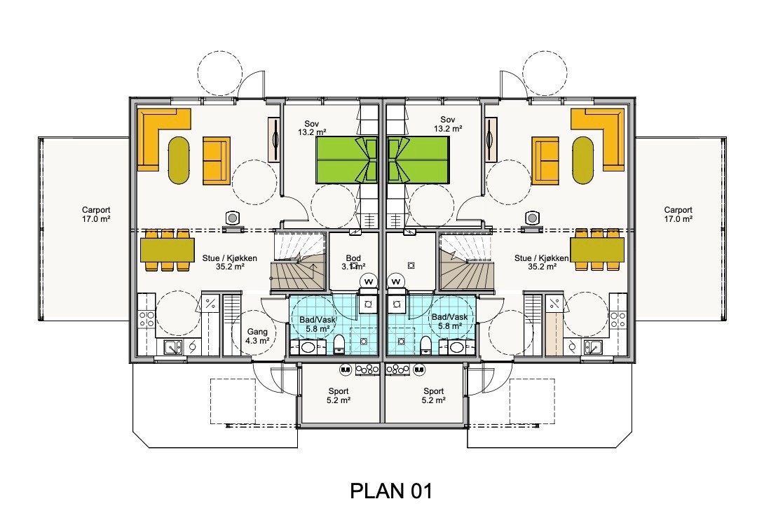 Plantegning 1. etg Galleribilde