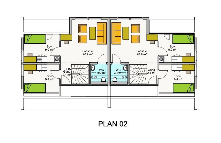 Plantegning 2. etg Galleribilde