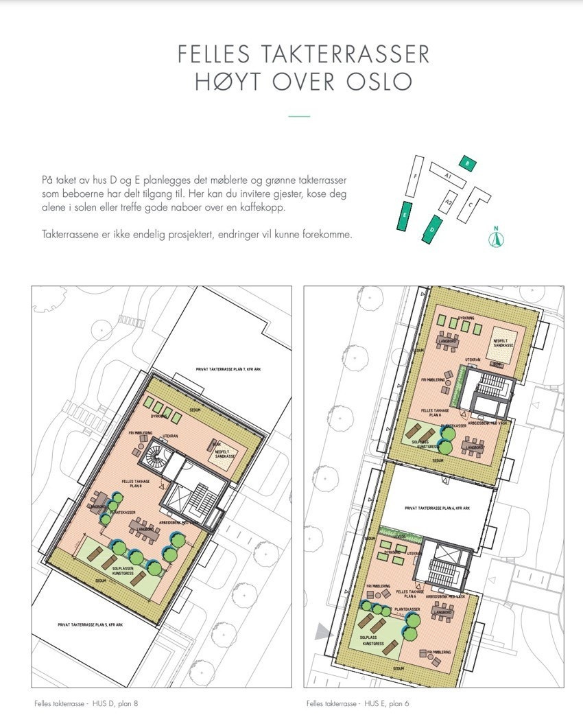Felles takterrasse. Galleribilde