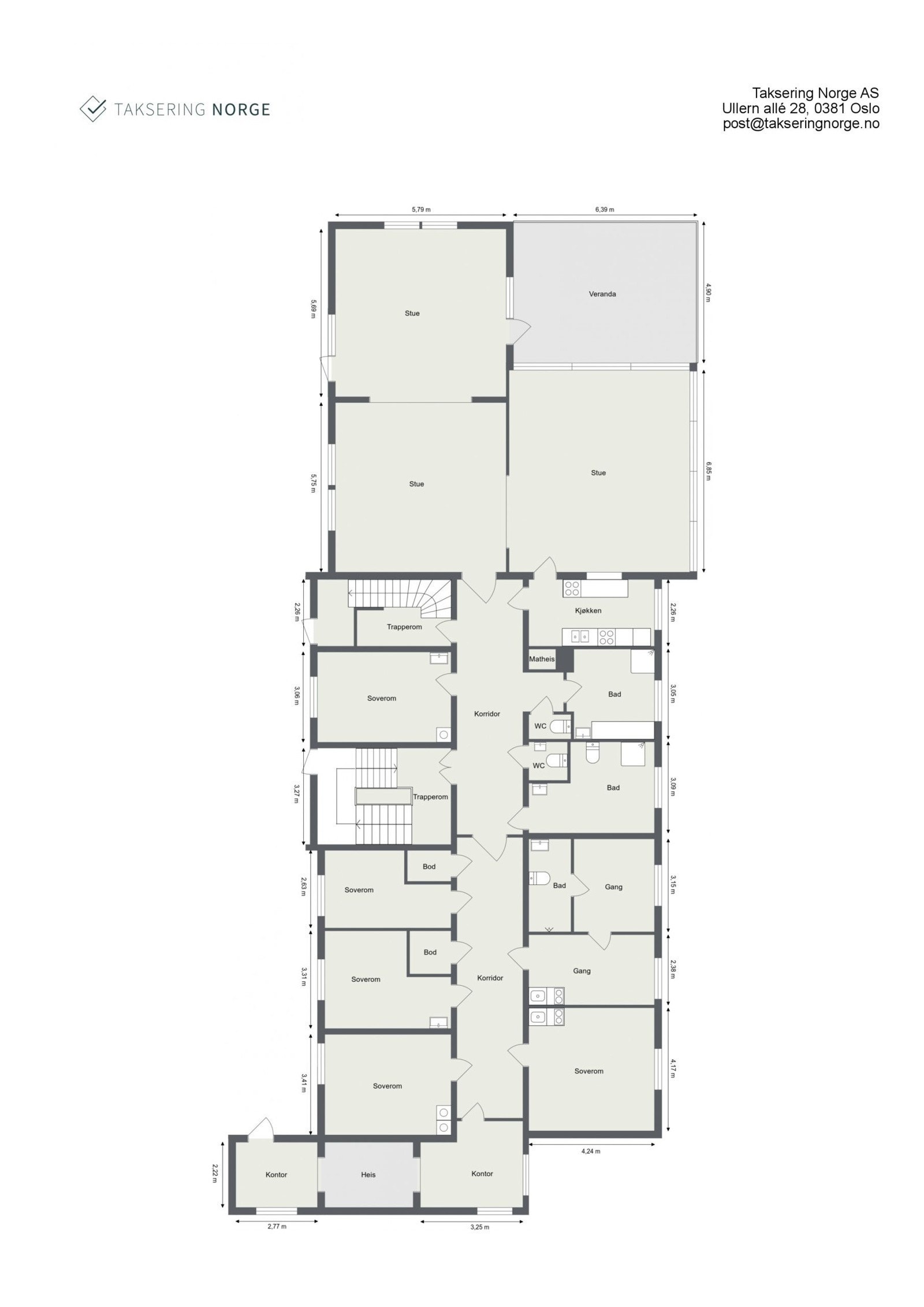 Hovedbygning 1. Etasje. Galleribilde