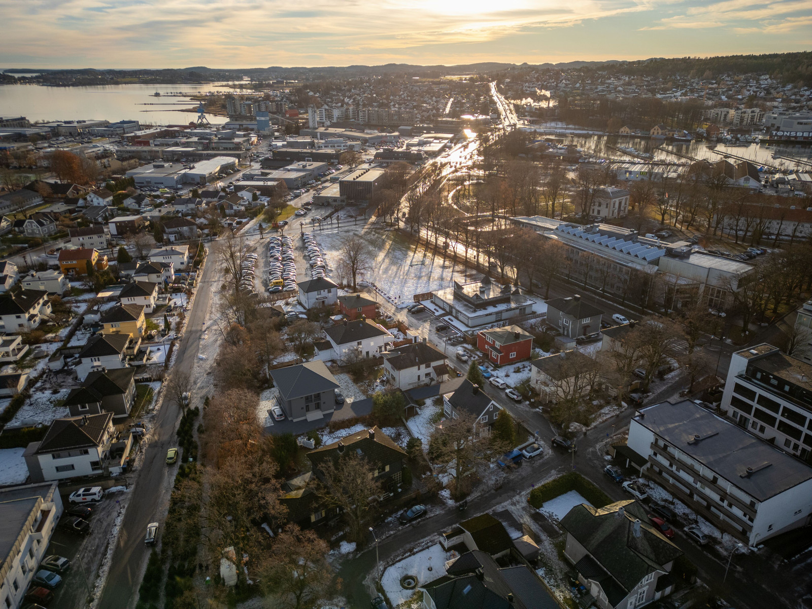 Flyfoto med 3D illustrasjon