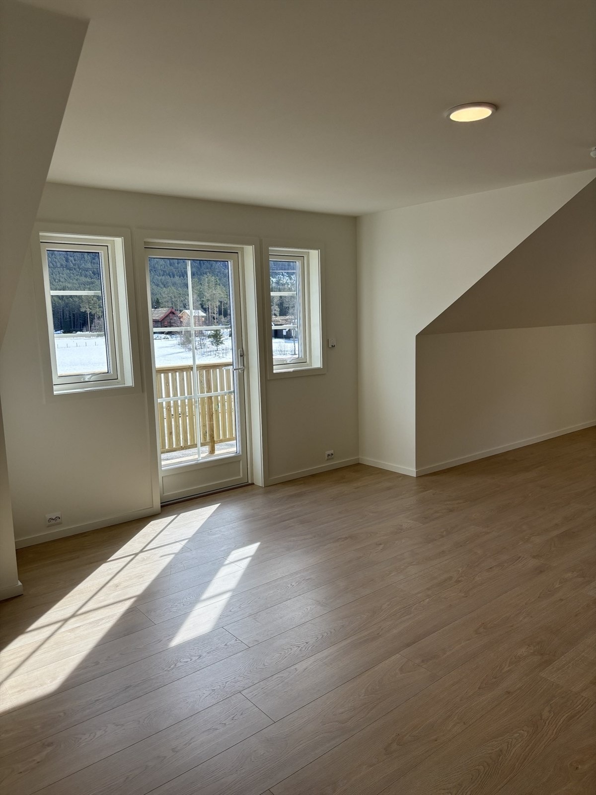 Romslig loftstue med utgang til veranda Galleribilde