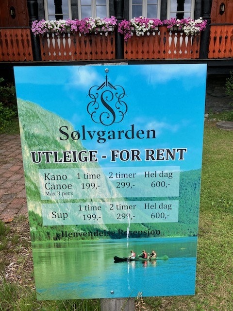 Utleie av kano på Sølvgarden Galleribilde