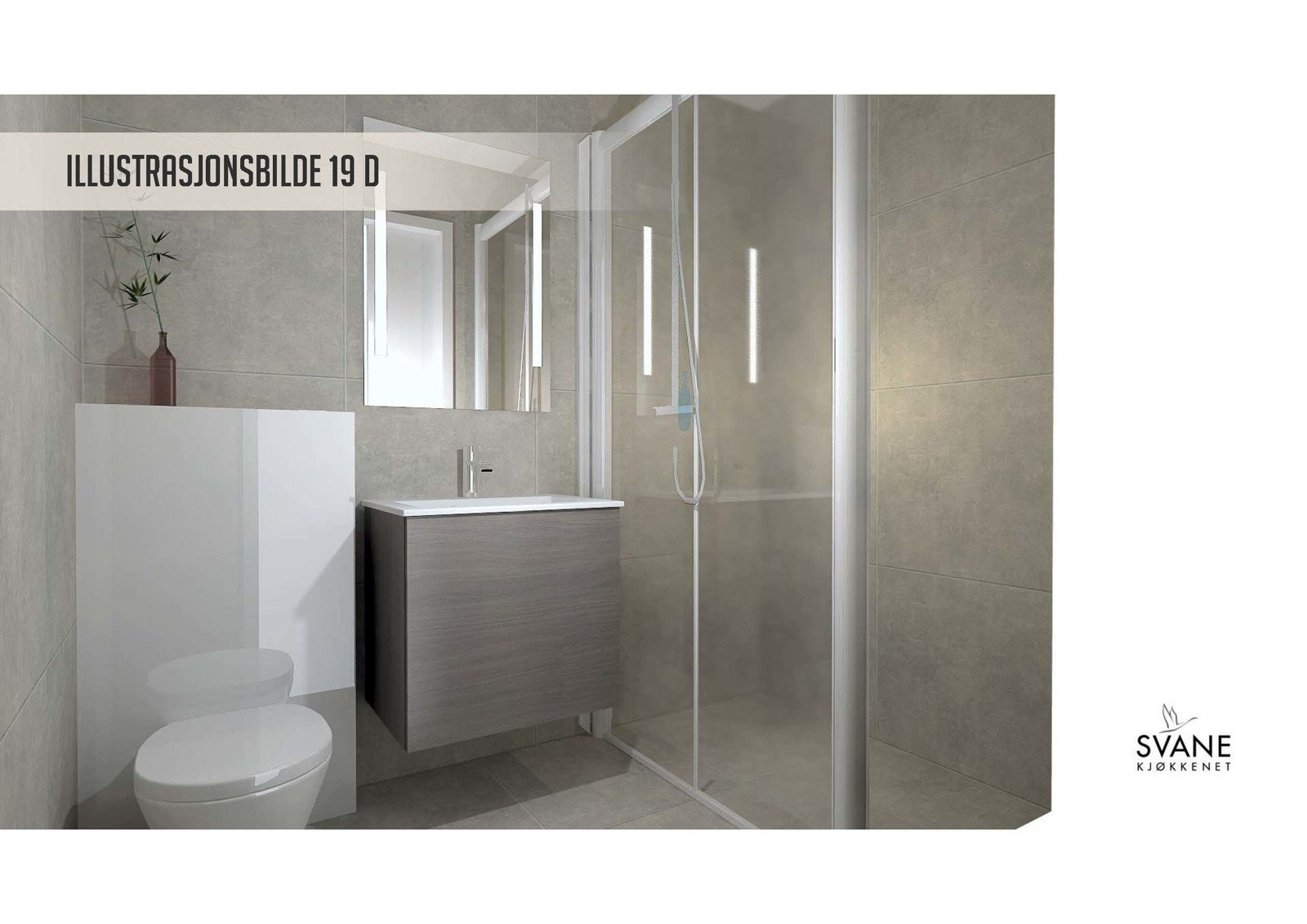 Illustrasjon bad/wc Galleribilde