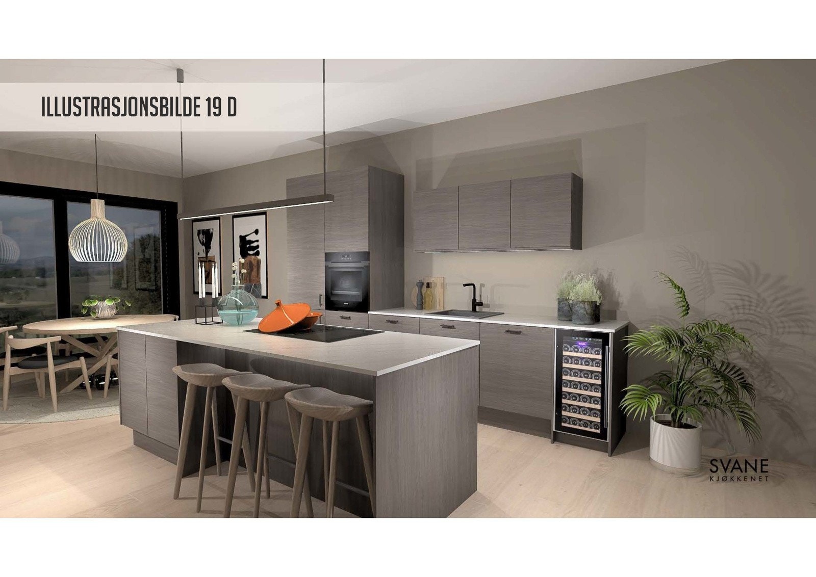 Illustrasjons kjøkken Dalheimsvegen 19 D. Galleribilde