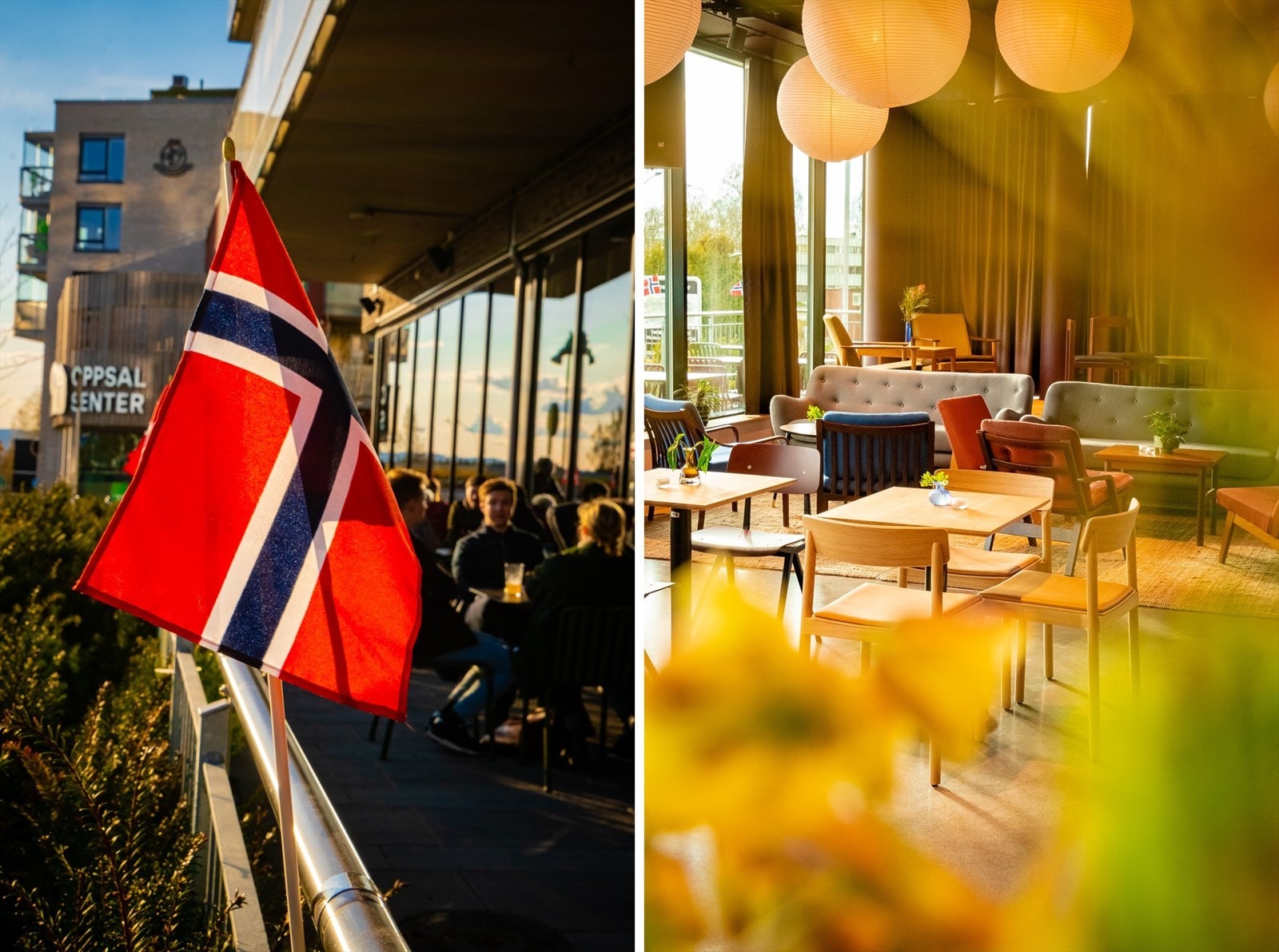 Det nyeste tilskuddet på Oppsal Senter er Østensjø Havn - med urban puls og uteservering. Foto: Øystein Kind/Flott Gjort. Galleribilde