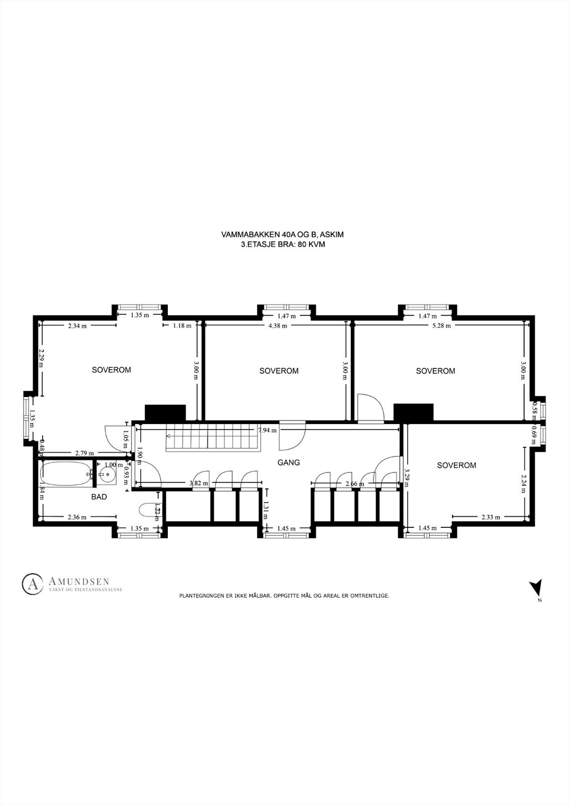 Plantegning loftetasje Galleribilde