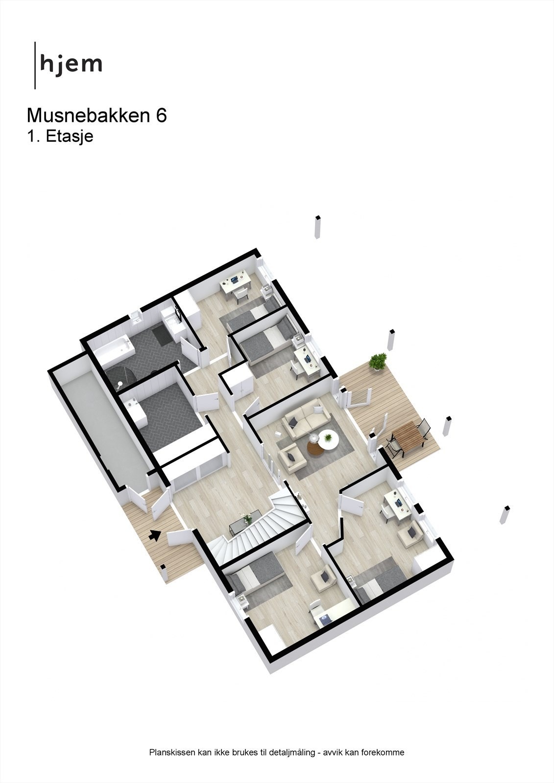 Musnebakken 6 - 3D - 1. Etasje Galleribilde