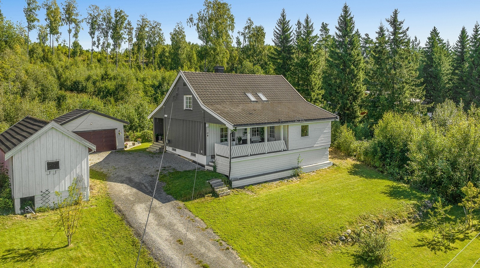 Tomten ligger usjenert til med nærhet til skog og mark. Her kan du aktivere flere samtidig. Galleribilde