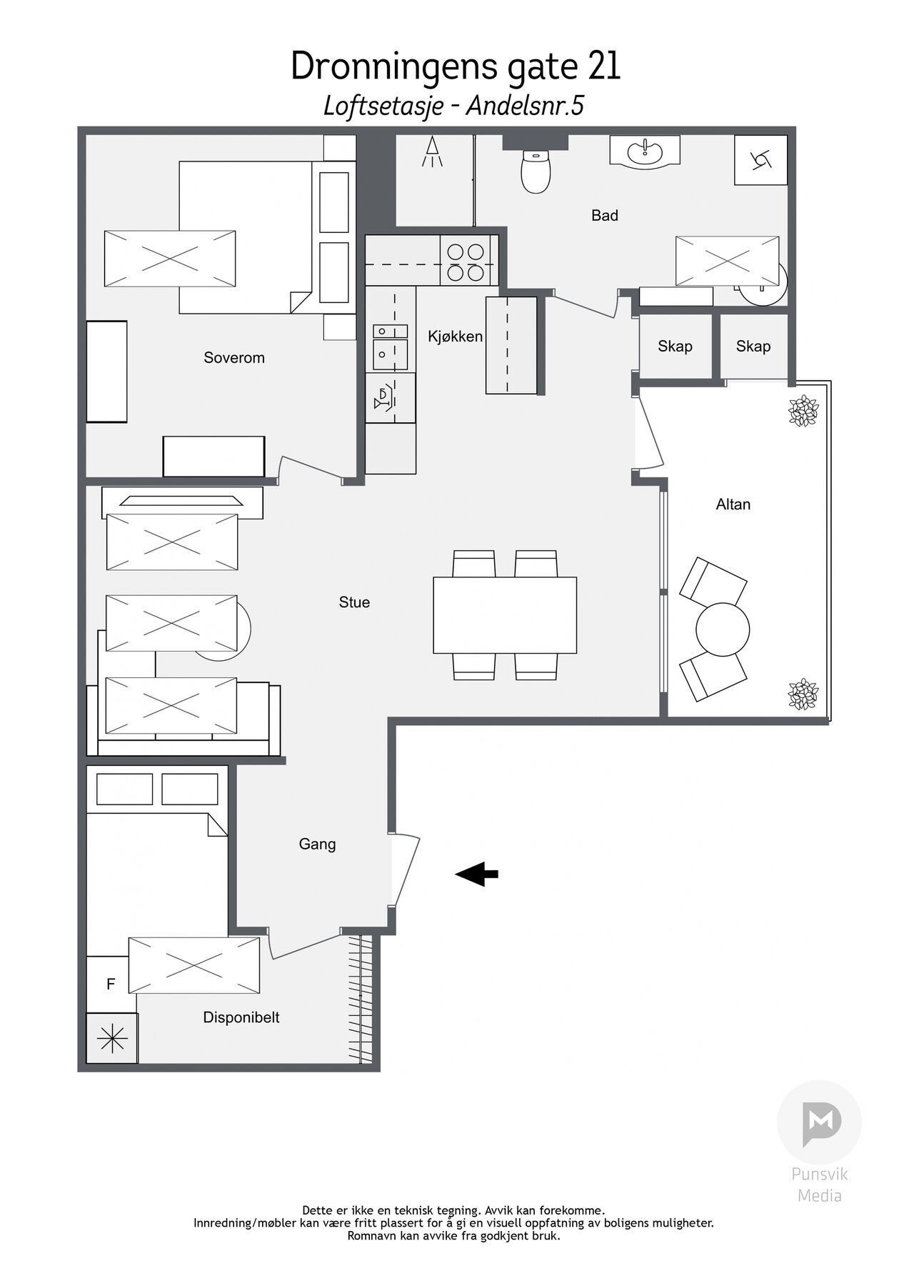 Dronningens gate 21 - plantegning Galleribilde