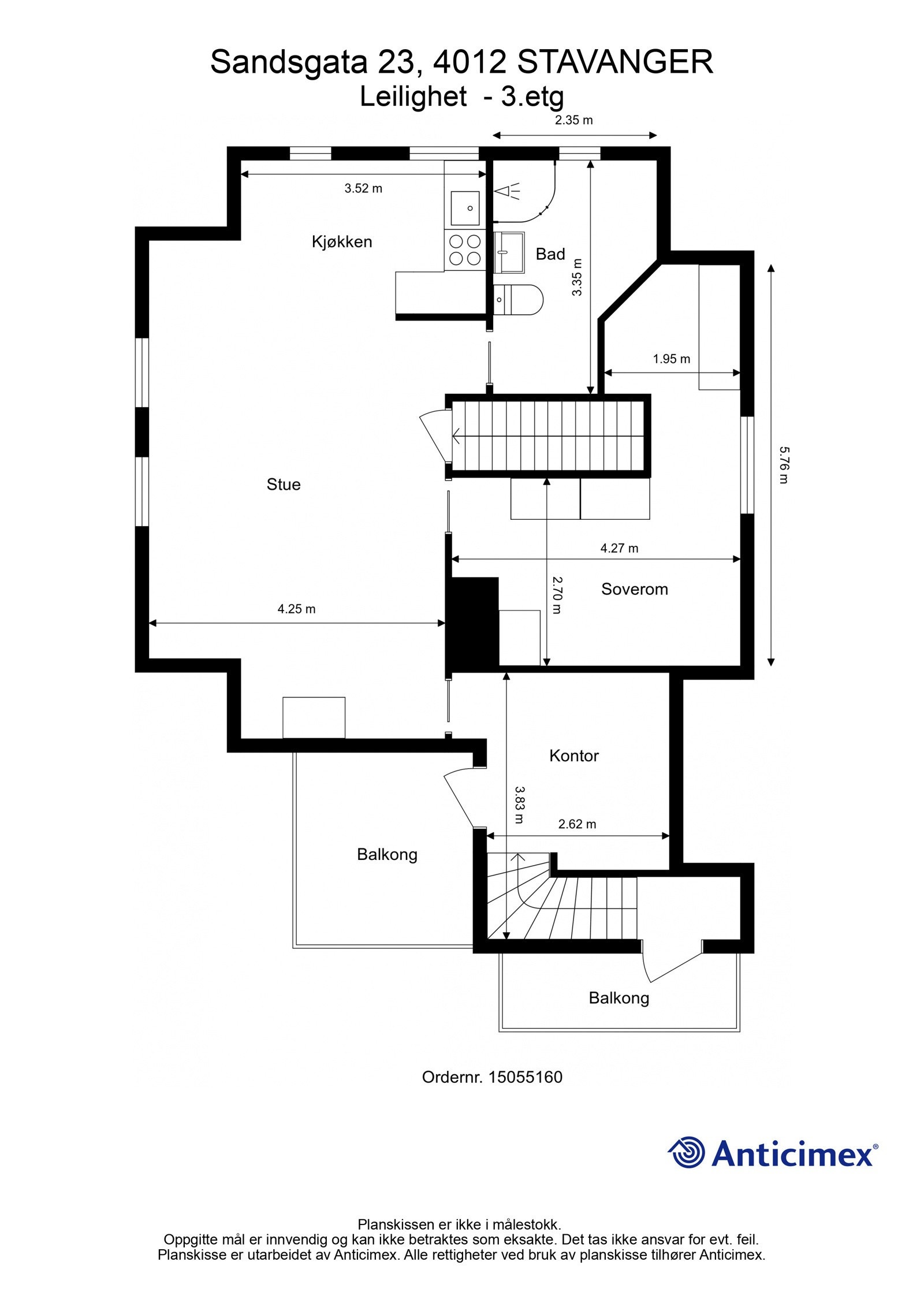 Plantegning - 3.etg. Galleribilde