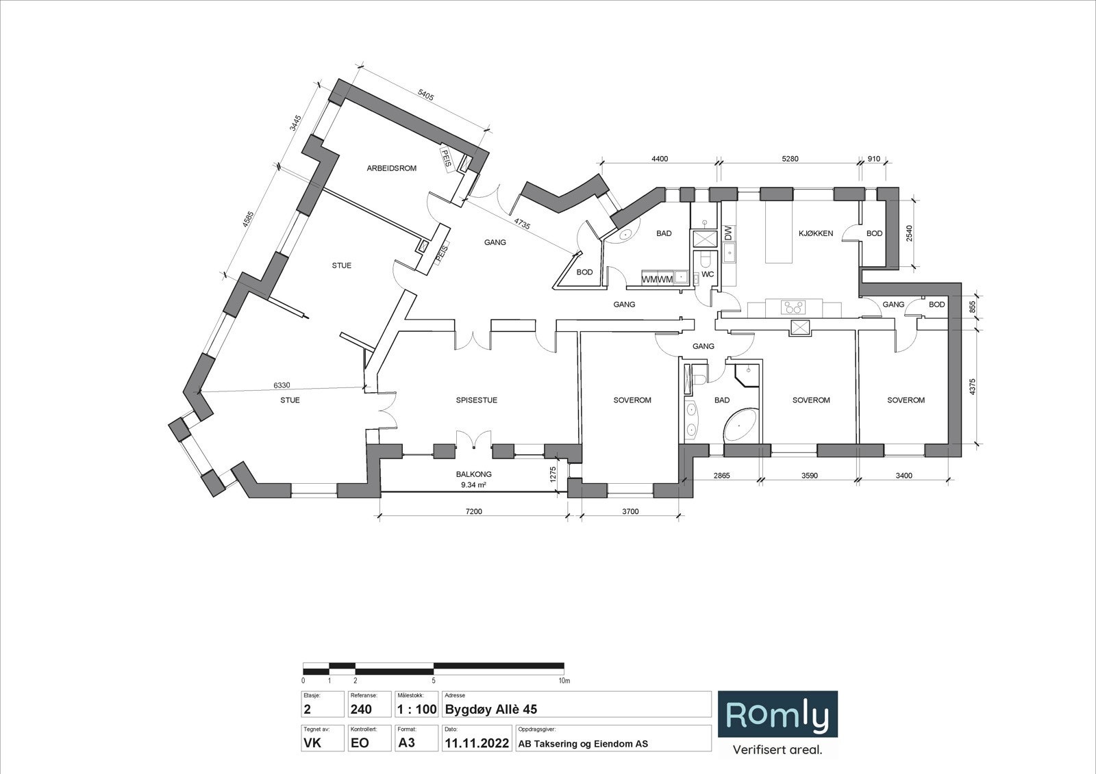 Plantegning Galleribilde