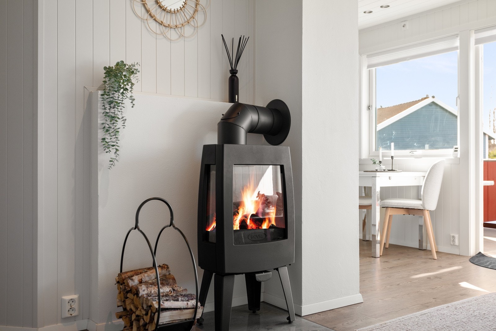 Ildsted installert høsten 2023. Galleribilde