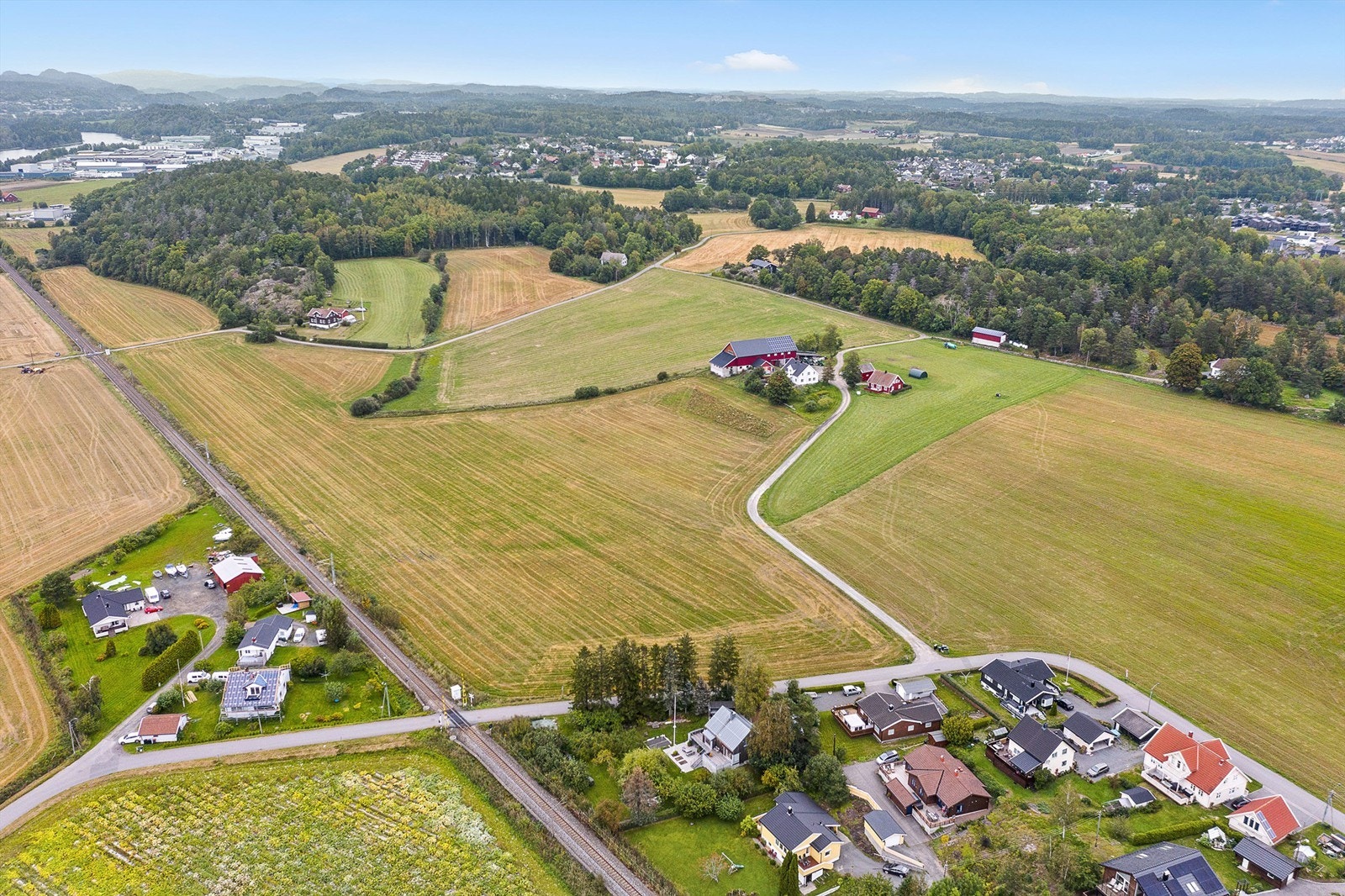 Området rundt sett fra fugleperspektiv. Galleribilde