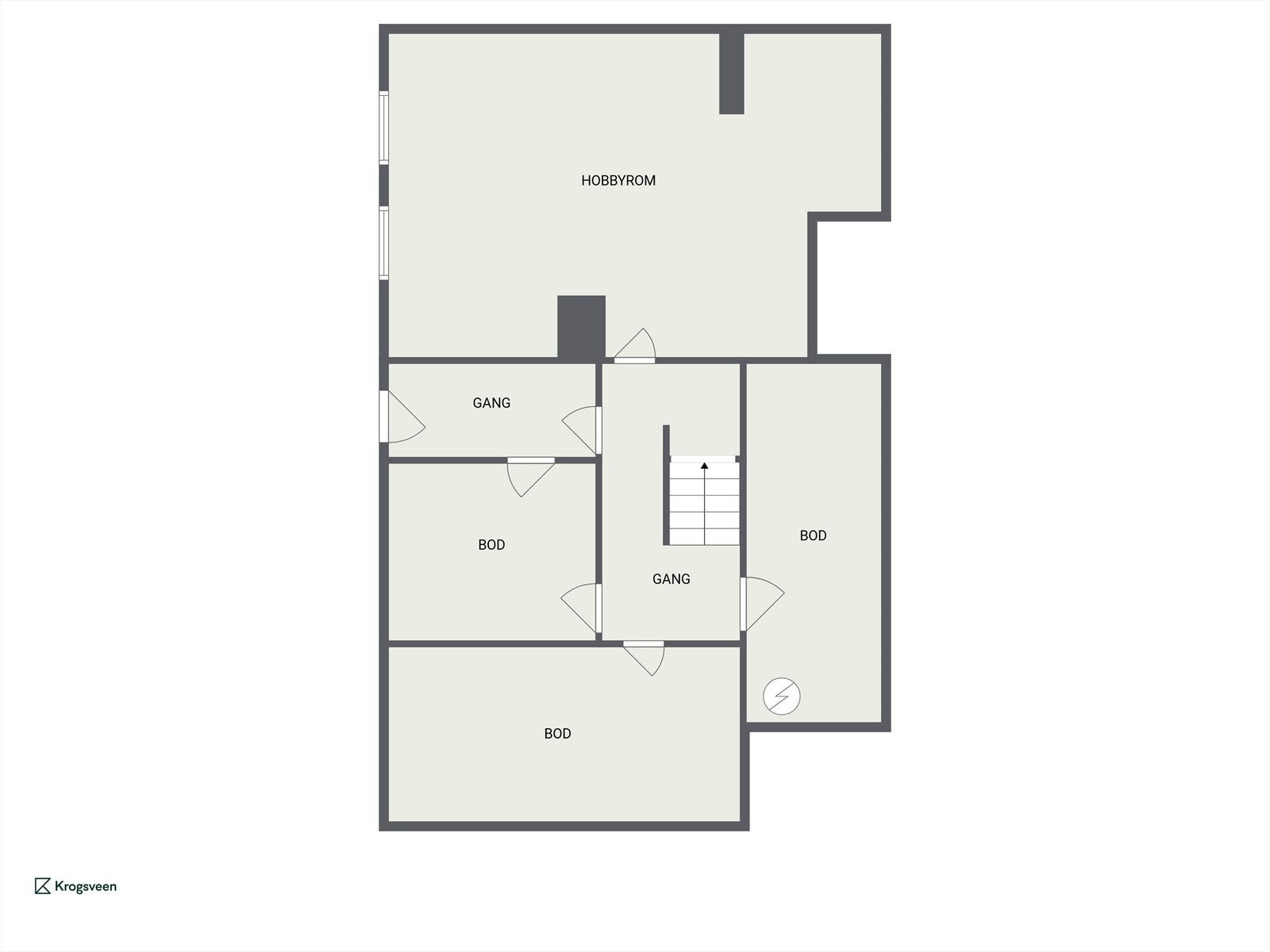 Plantegning kjelleretasje. Galleribilde