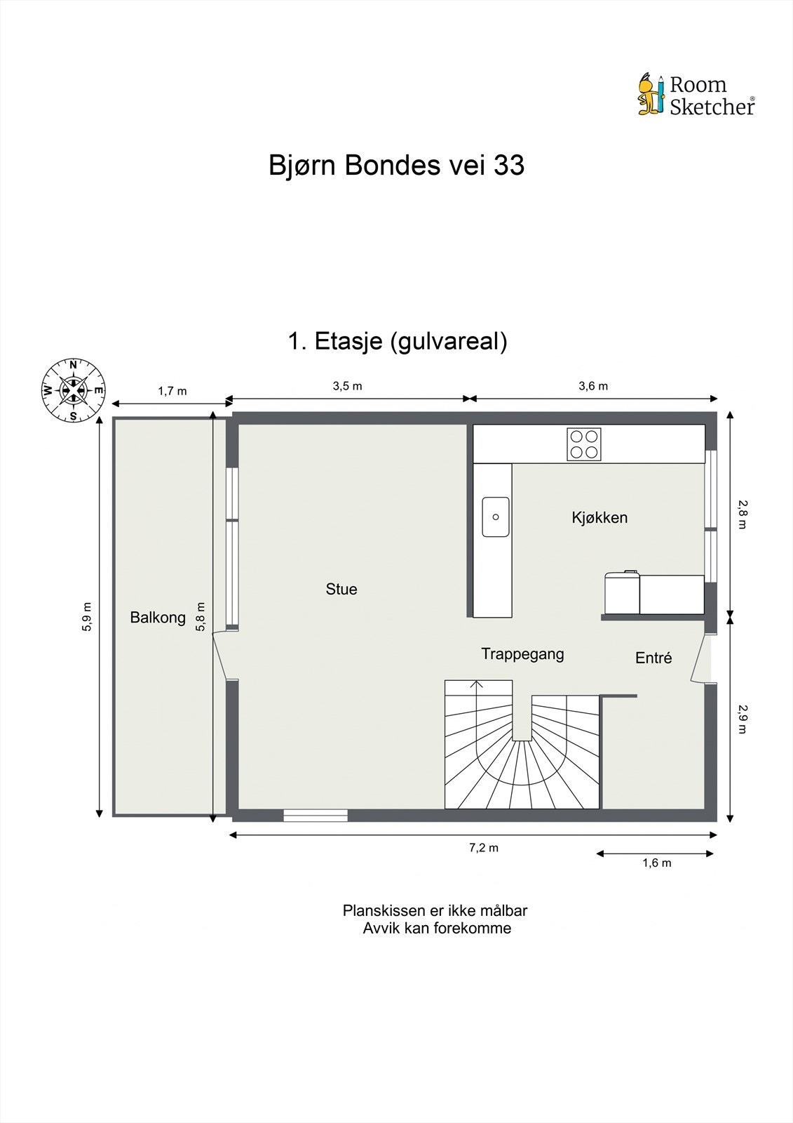 Plantegning første etasje. Galleribilde