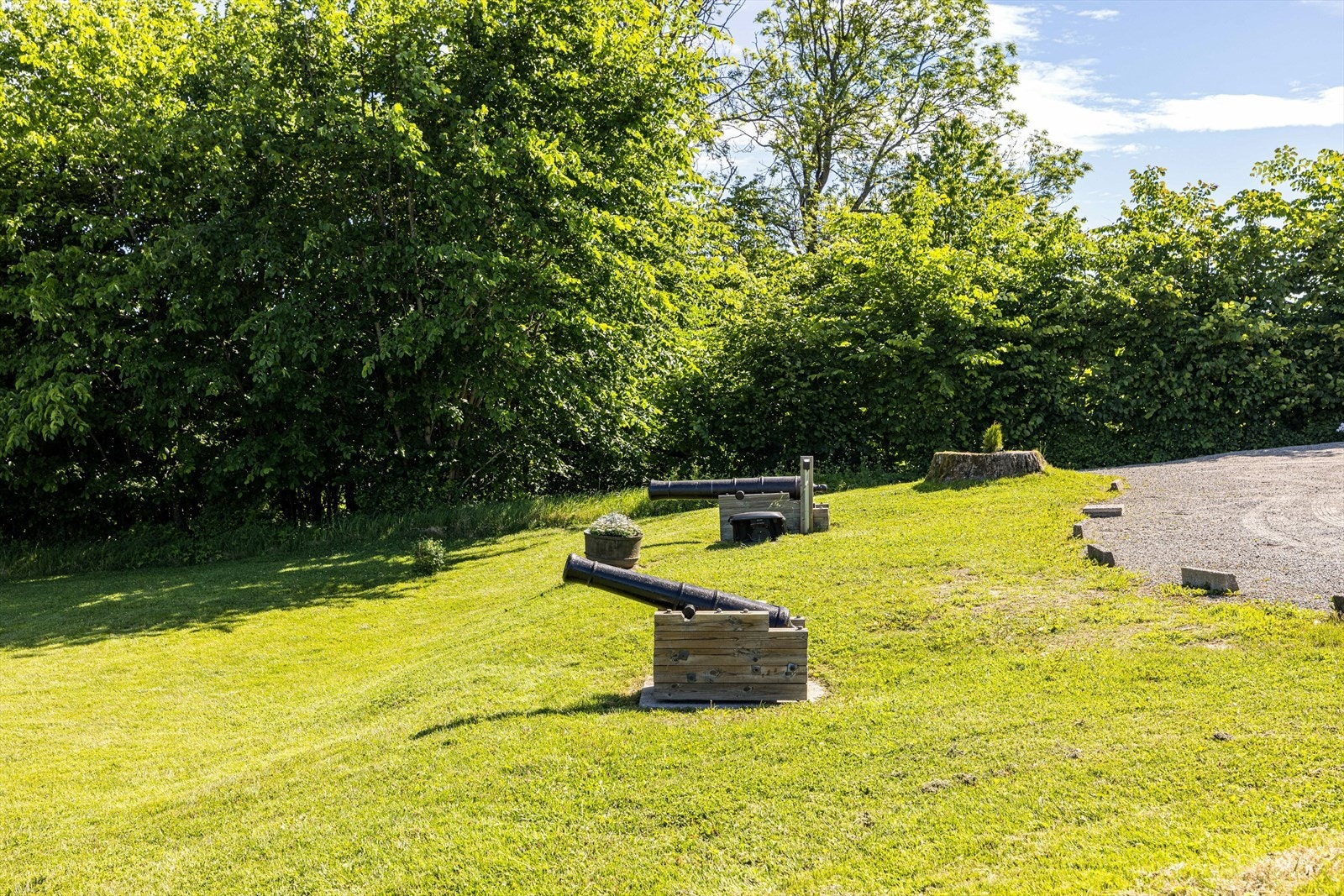 Forsvarets kanoner blir stående foran huset Galleribilde