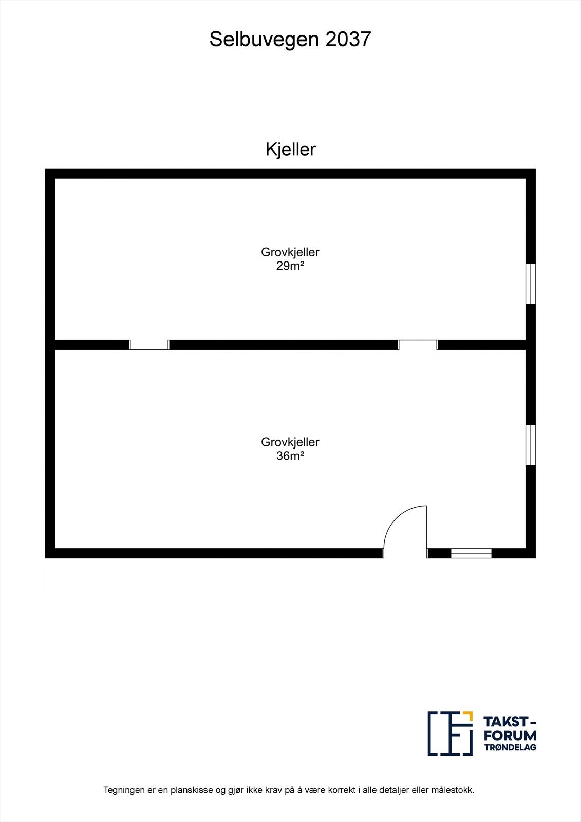 Planskisse kjeller Galleribilde