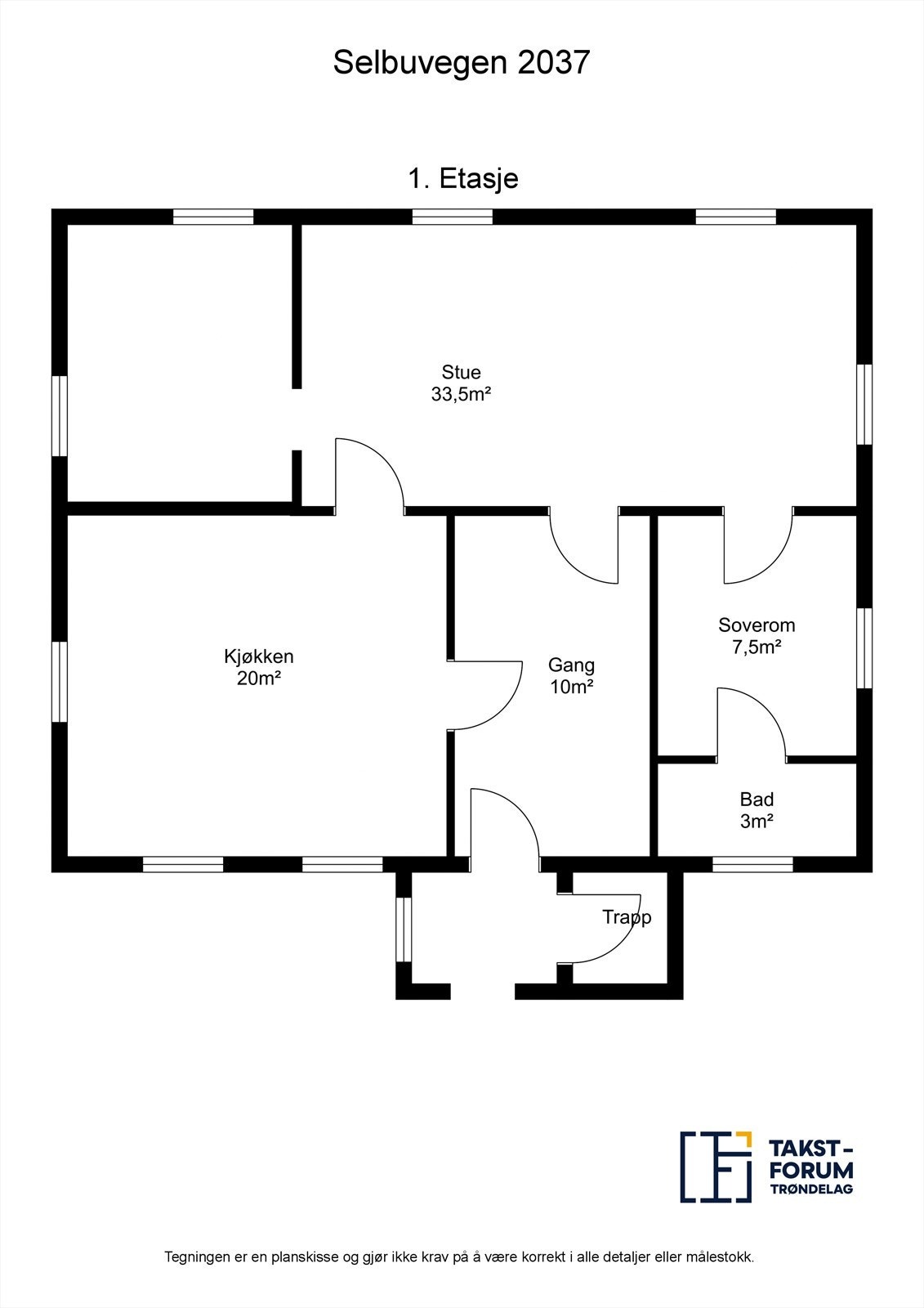 Planskisse 1. etasje Galleribilde