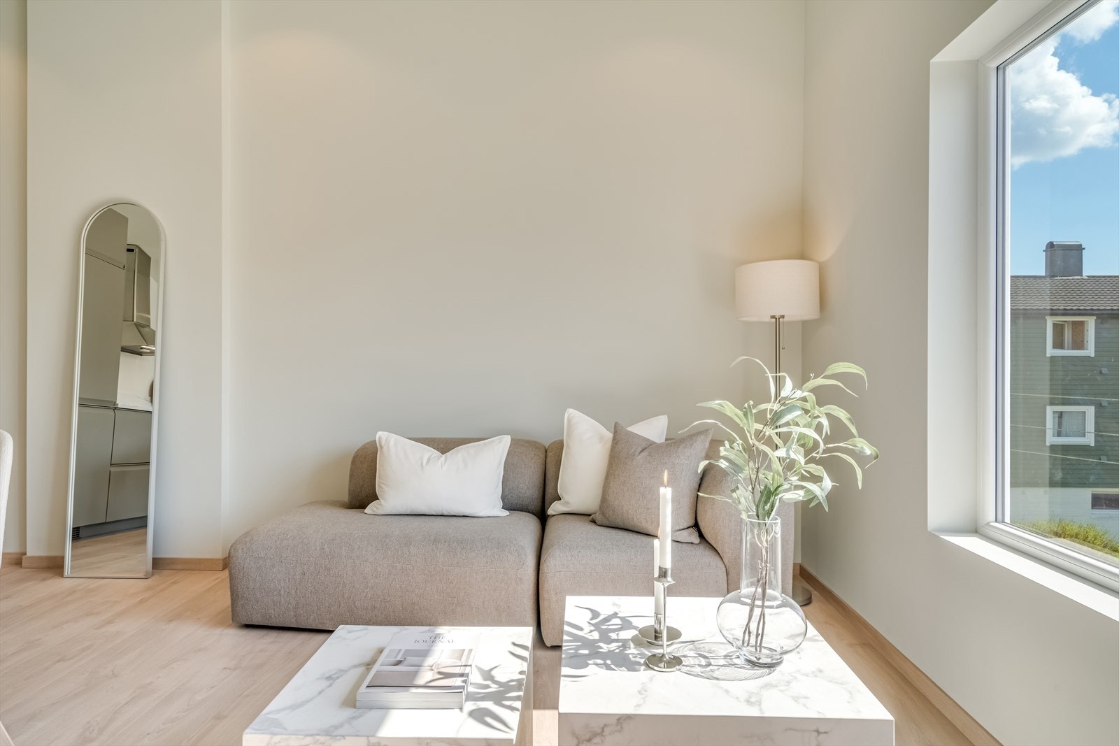 Leiligheten har ekstra isolasjon i gulv og vegger. Galleribilde