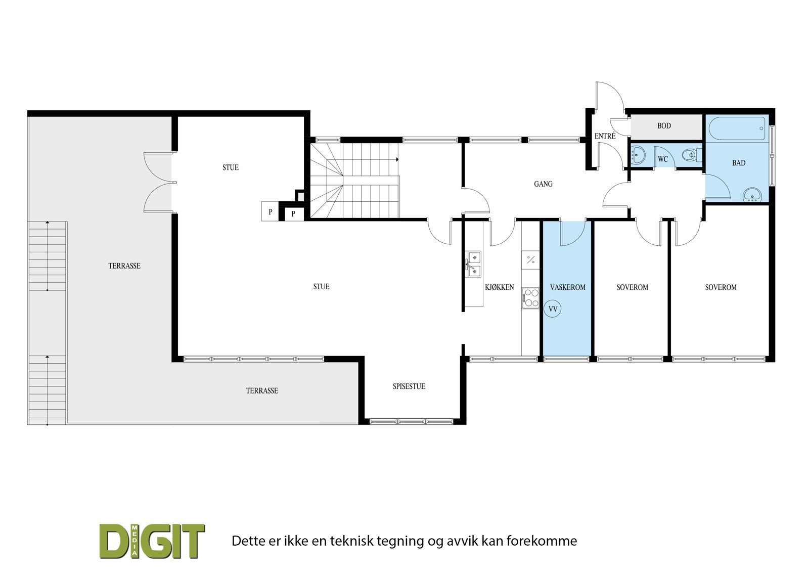 Billingstadåsen 3a - plantegning 2. etasje Galleribilde