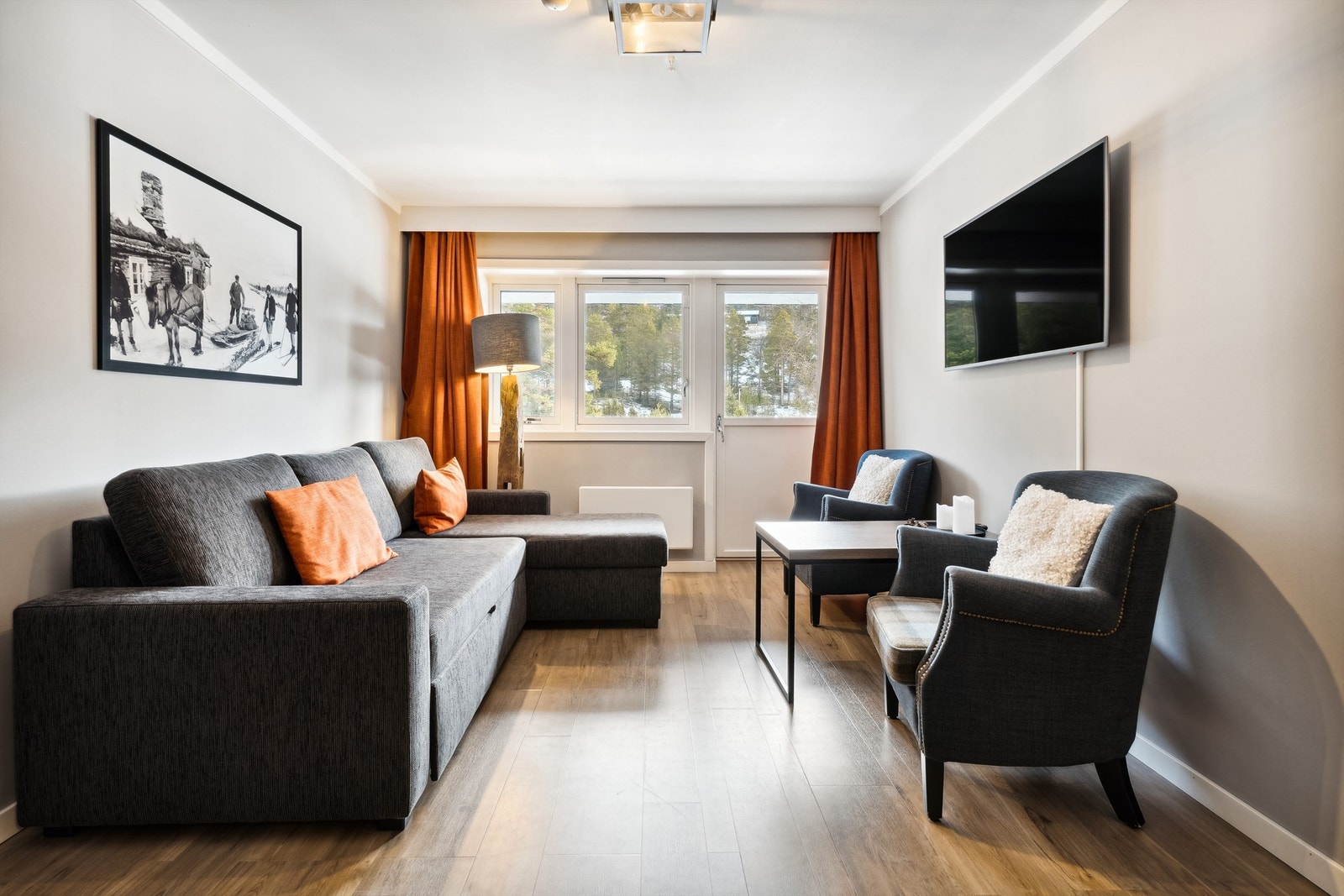 Utgang til veranda fra alle 3 enhetene Galleribilde