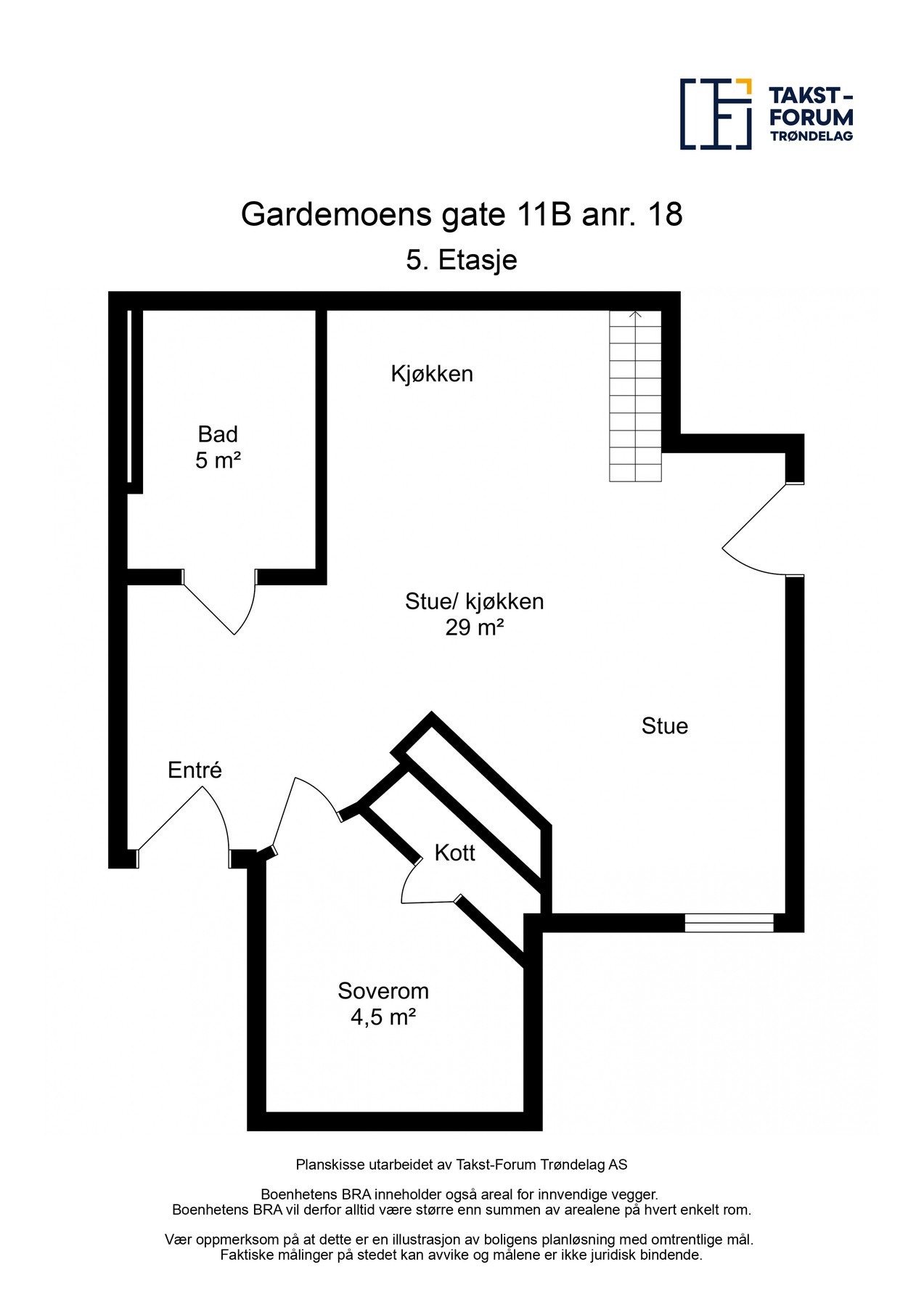 Planskisse med areal hovedplan. Galleribilde