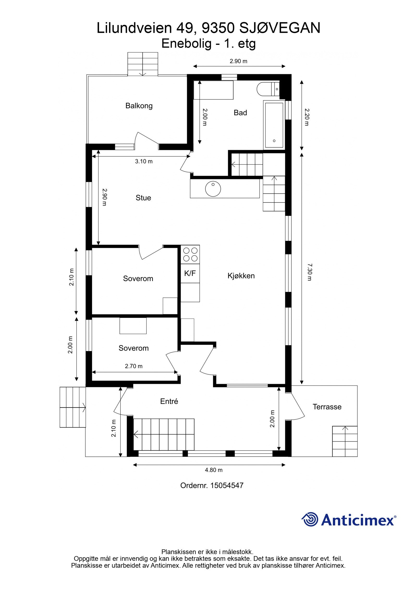 Plantegning 1. etasje Galleribilde