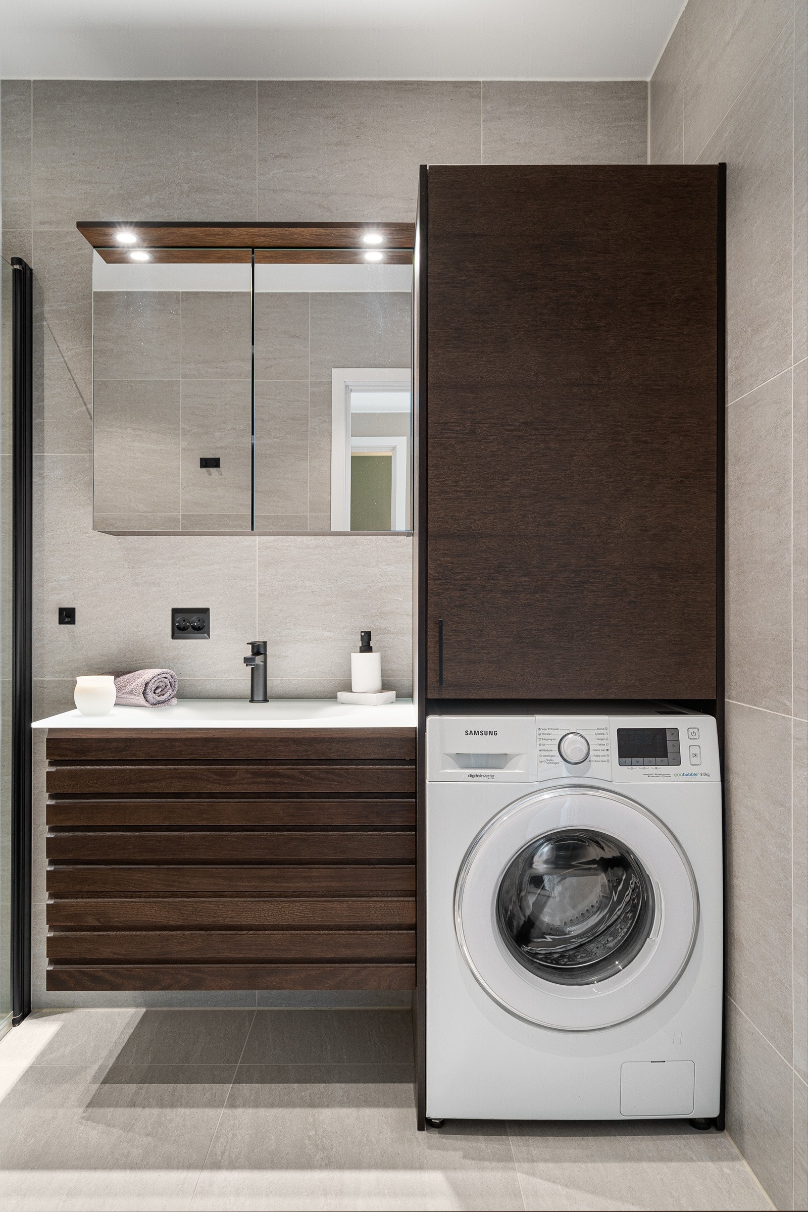 Opplegg for vaskemaskin. Galleribilde