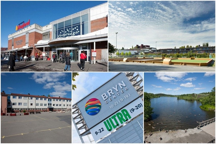 Kort vei til T-bane, buss, Manglerud senter, Bryn senter, søndagsåpne matbutikker, Fresh Fitness, SATS, barnehager, skoler m.m. Galleribilde