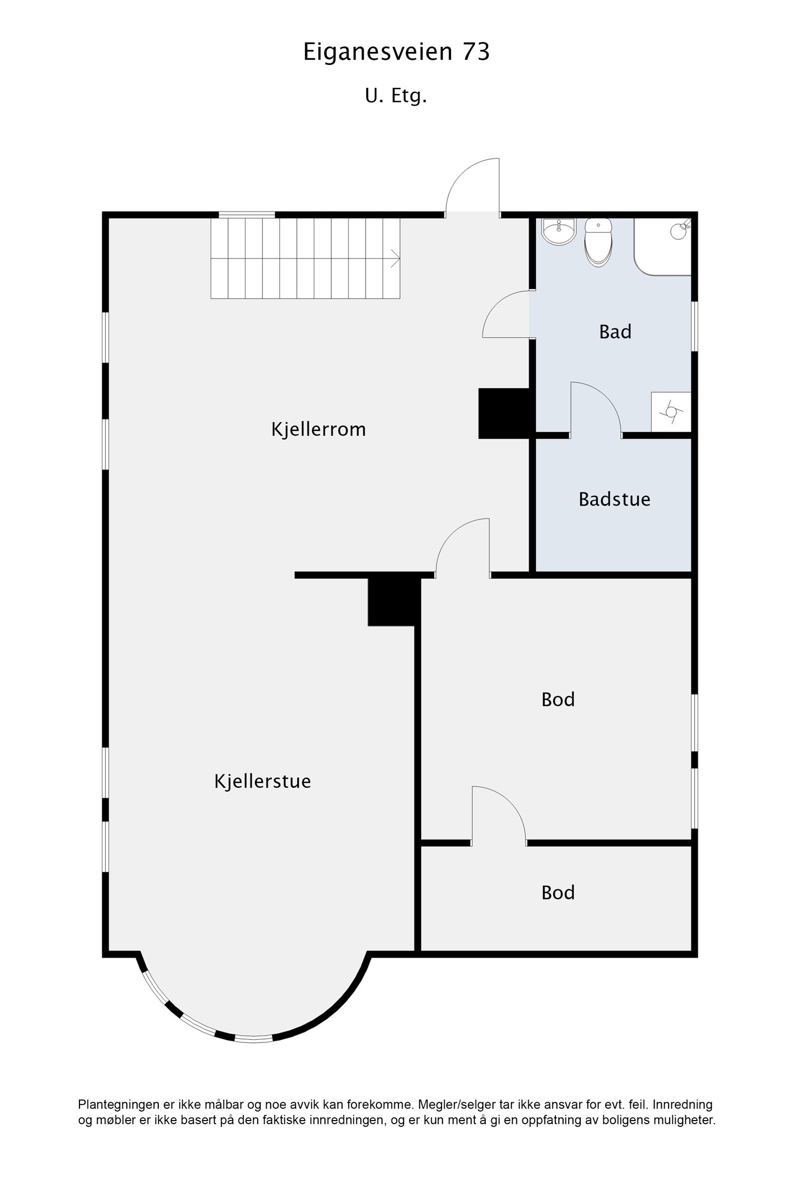 Plantegning kjeller. Galleribilde