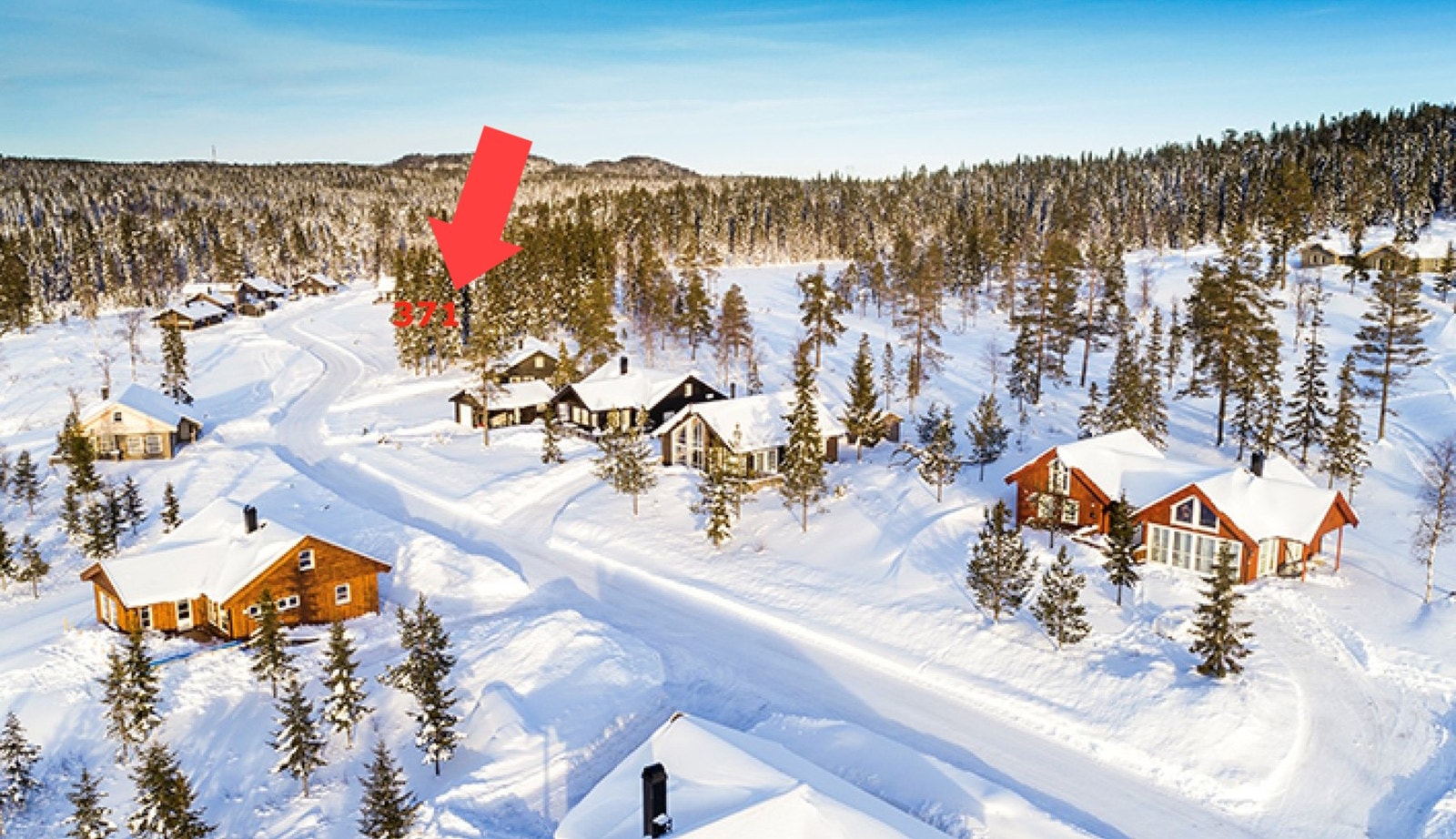 Tomtas beliggenhet på feltet Galleribilde