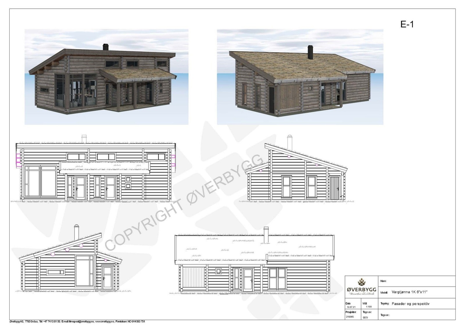 Fasadetegning Vargtjønna Galleribilde