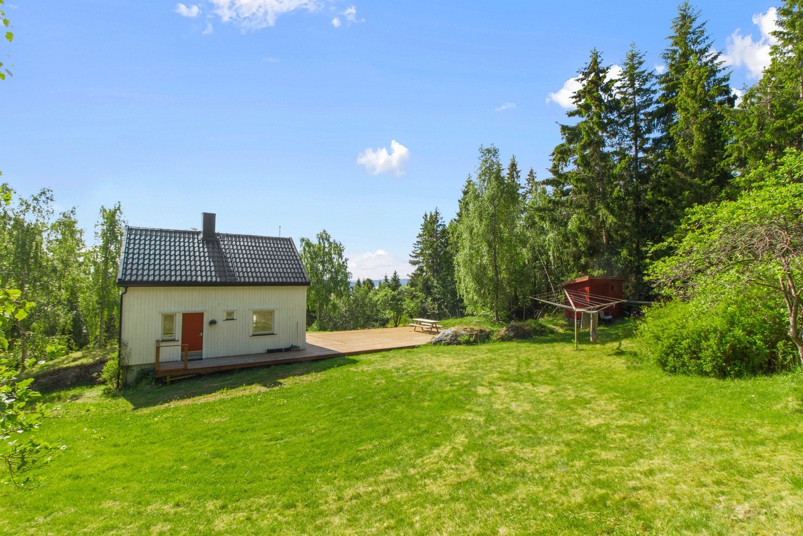Stor og skjermet tomt Galleribilde