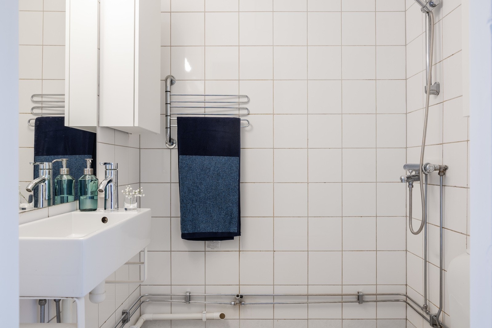 Flislagt bad med gulvvarme. Galleribilde
