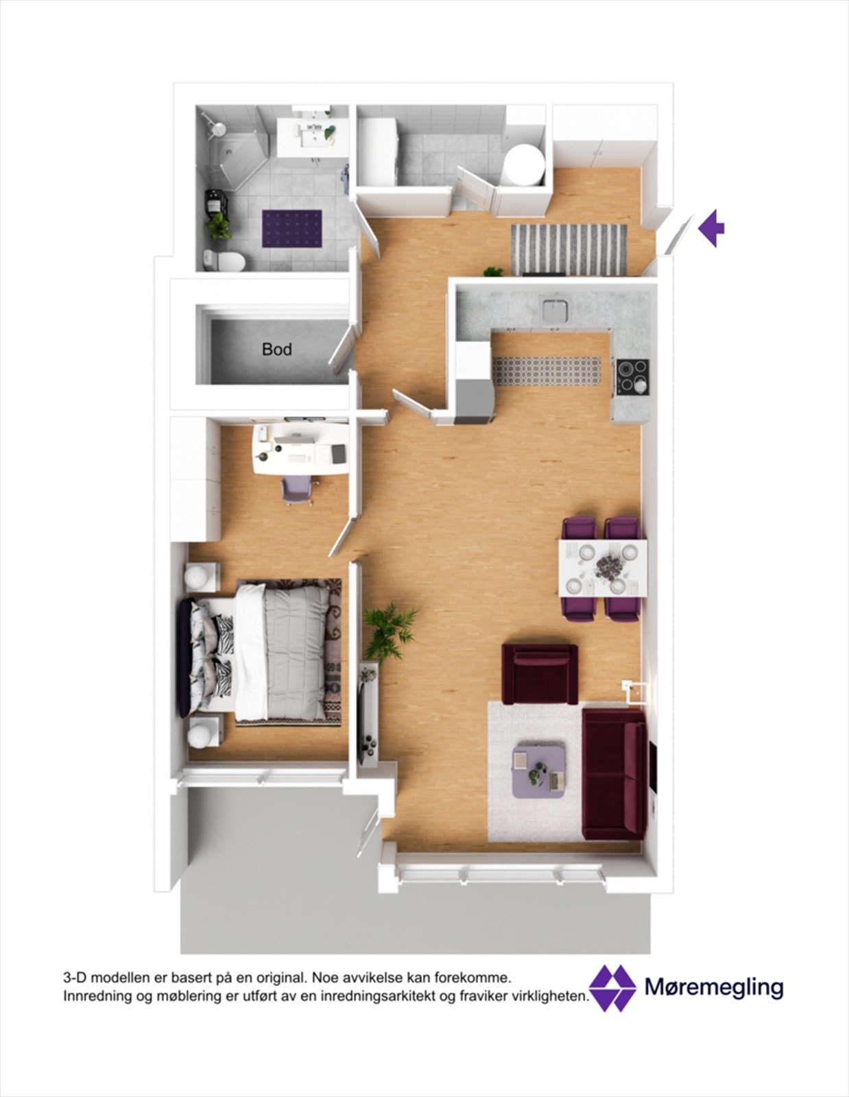 Plantegning 3D Galleribilde