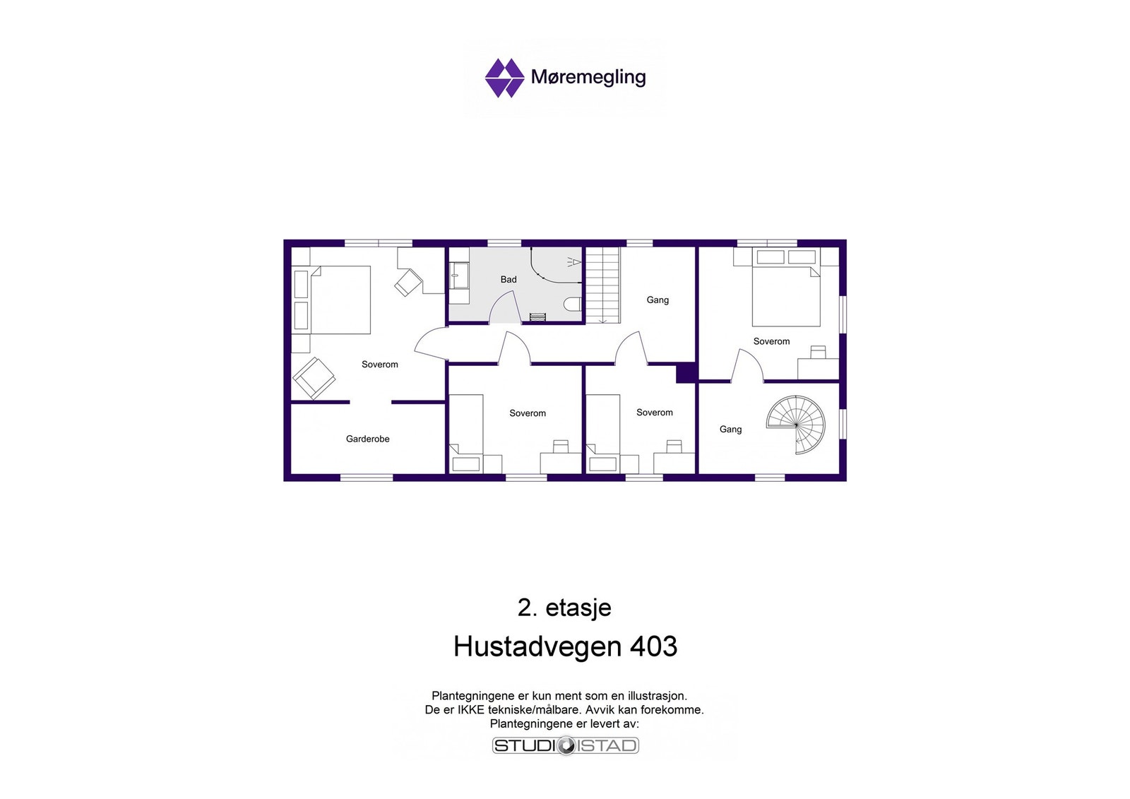 Plantegning 2. etasje Galleribilde