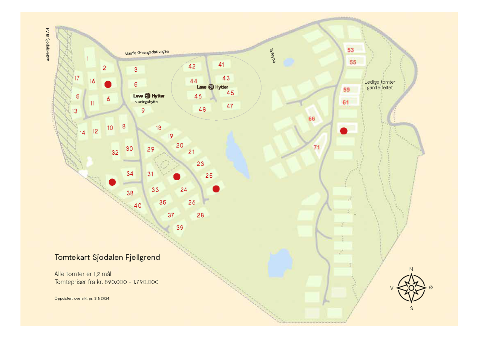 Tomtekart Sjodalen Fjellgrend Galleribilde