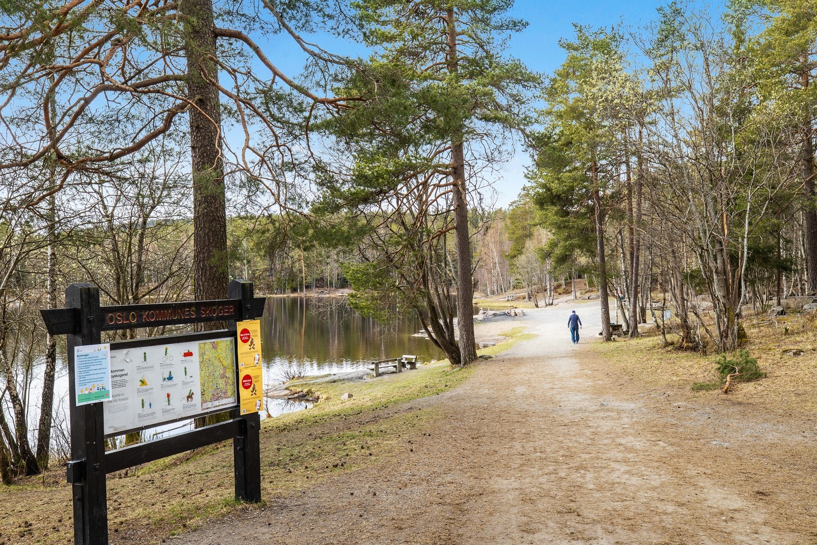 Her kan du løpe, fiske, bade og gå på ski. Marka er for alle med alle årstider. Galleribilde