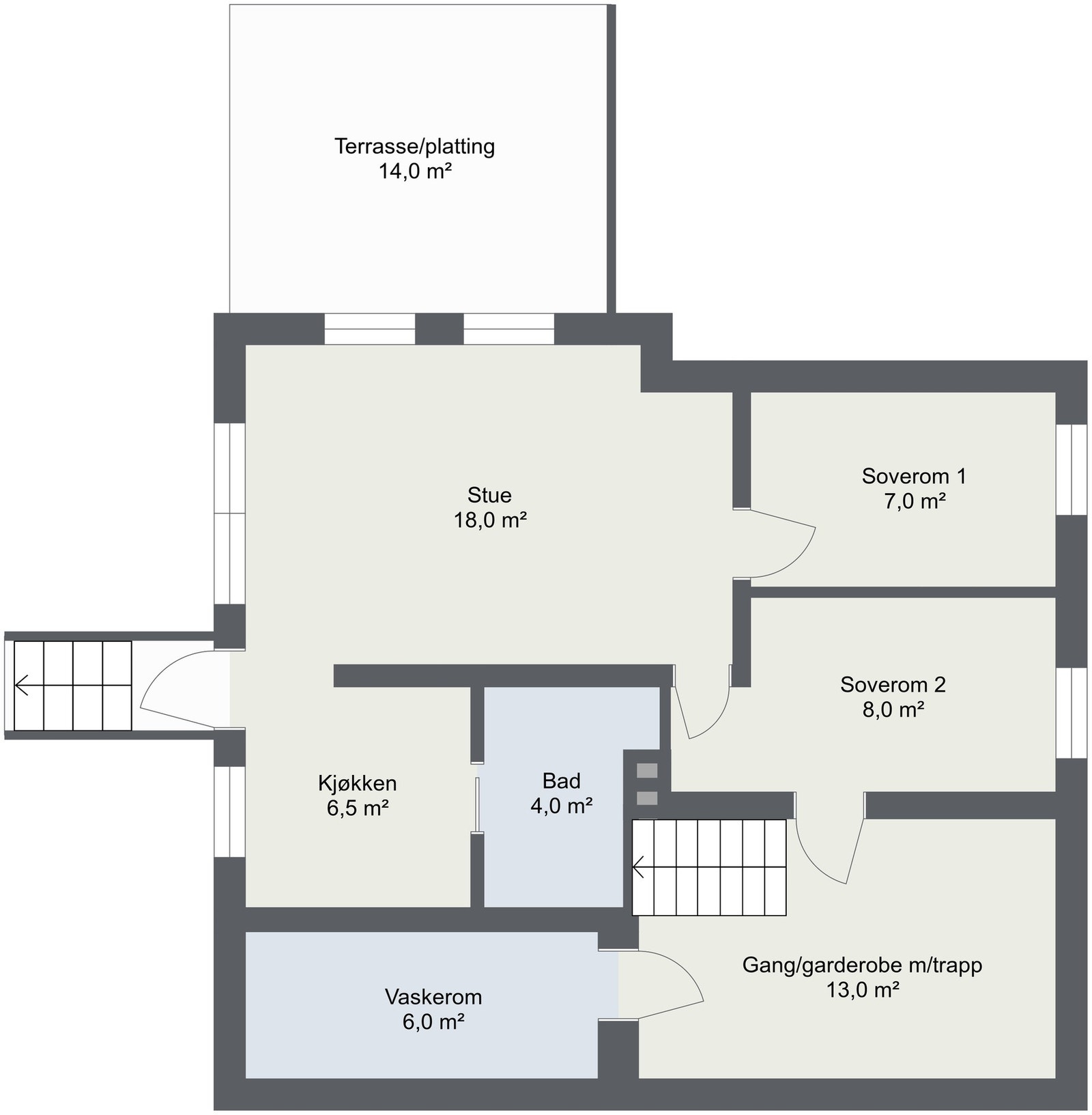 Planskisse med areal - Kjeller Galleribilde