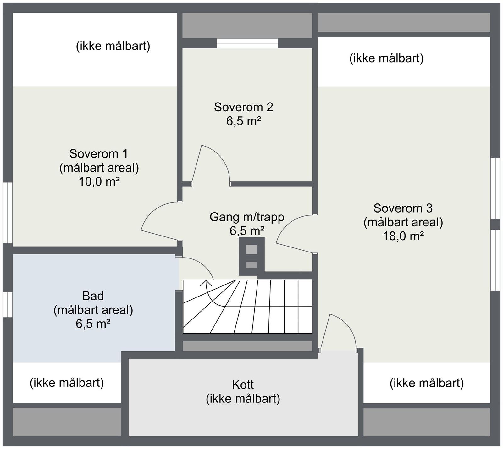 Planskisse med areal - 2. etasje Galleribilde